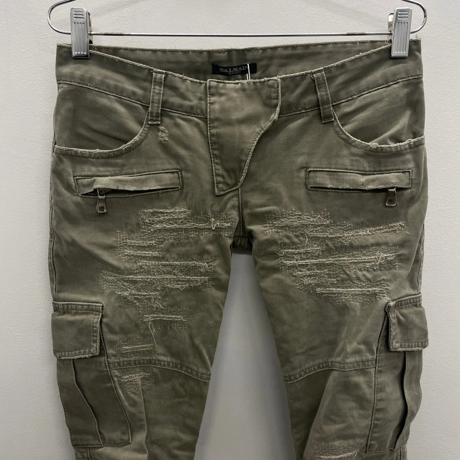 SS10 Balmain by Christophe Decarnin Distressed Biker Jeans - Image 3