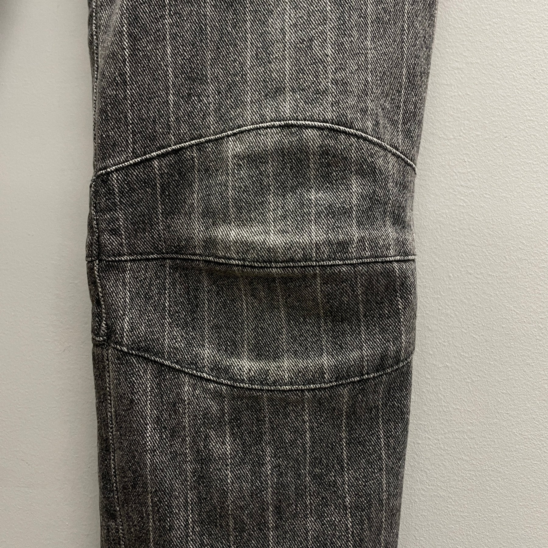 SS11 Balmain by Christophe Decarnin Striped Biker Jeans - Image 5