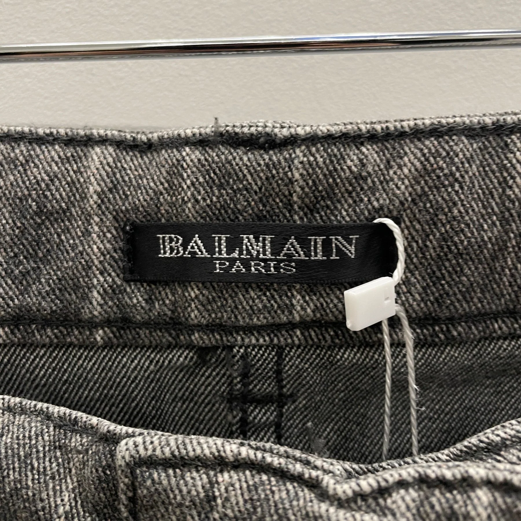 SS11 Balmain by Christophe Decarnin Striped Biker Jeans - Image 9