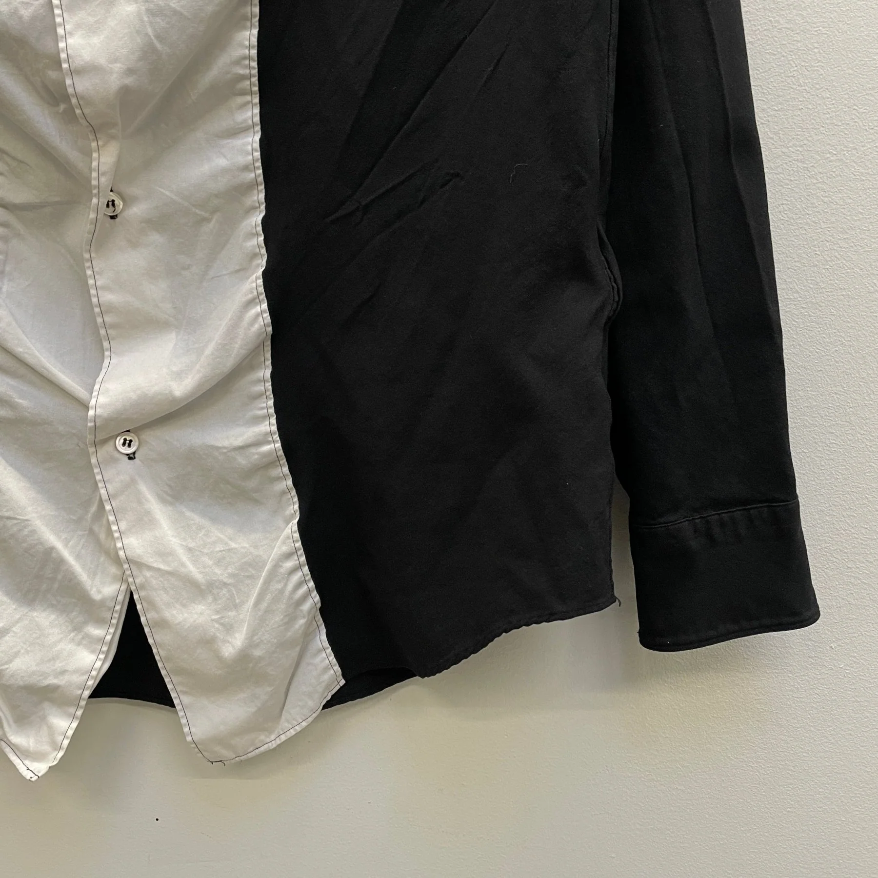 SS11 Comme des Garçons Homme Deux Two-Tone Dress Shirt - Image 4