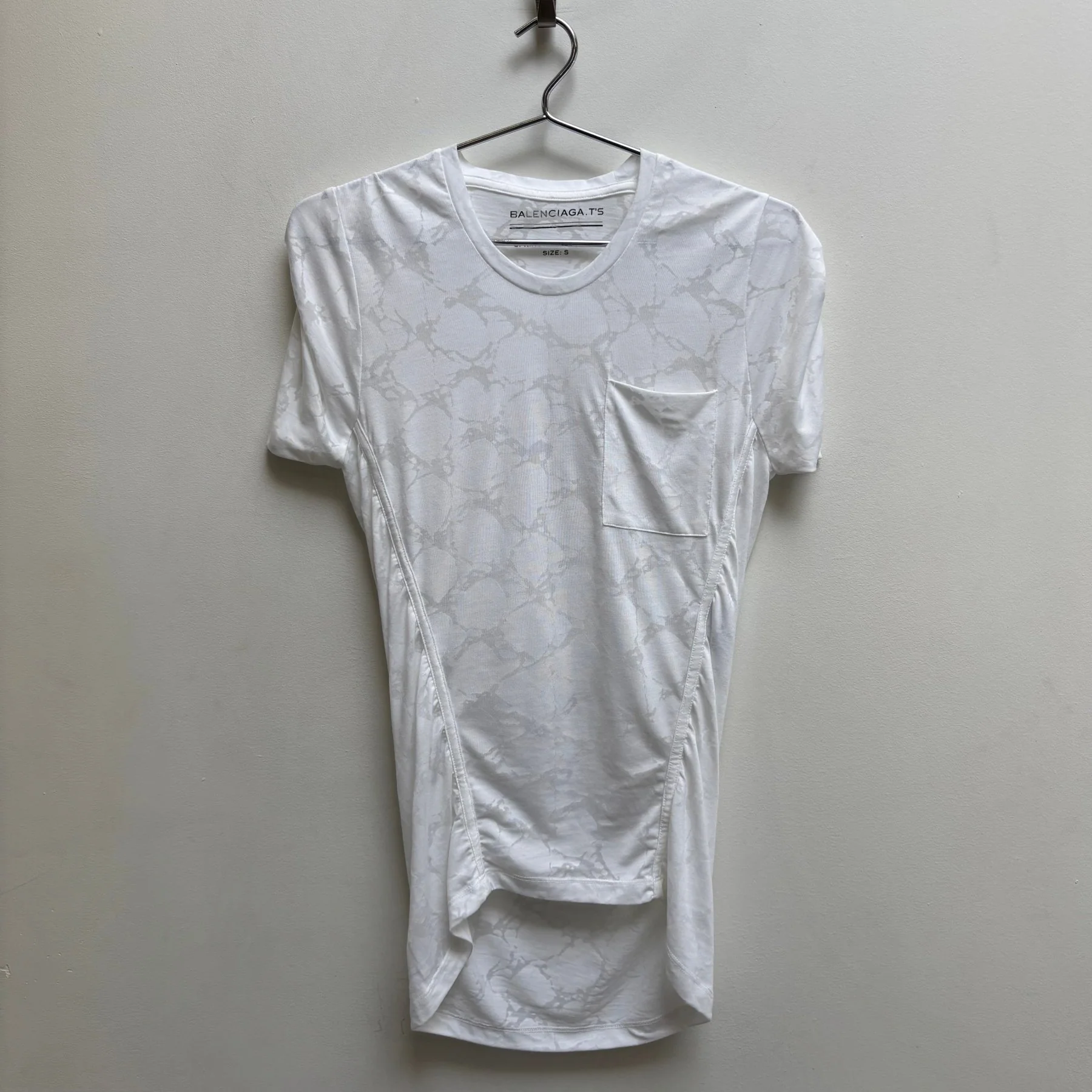 SS12 Balenciaga Sheer Patterned T-Shirt