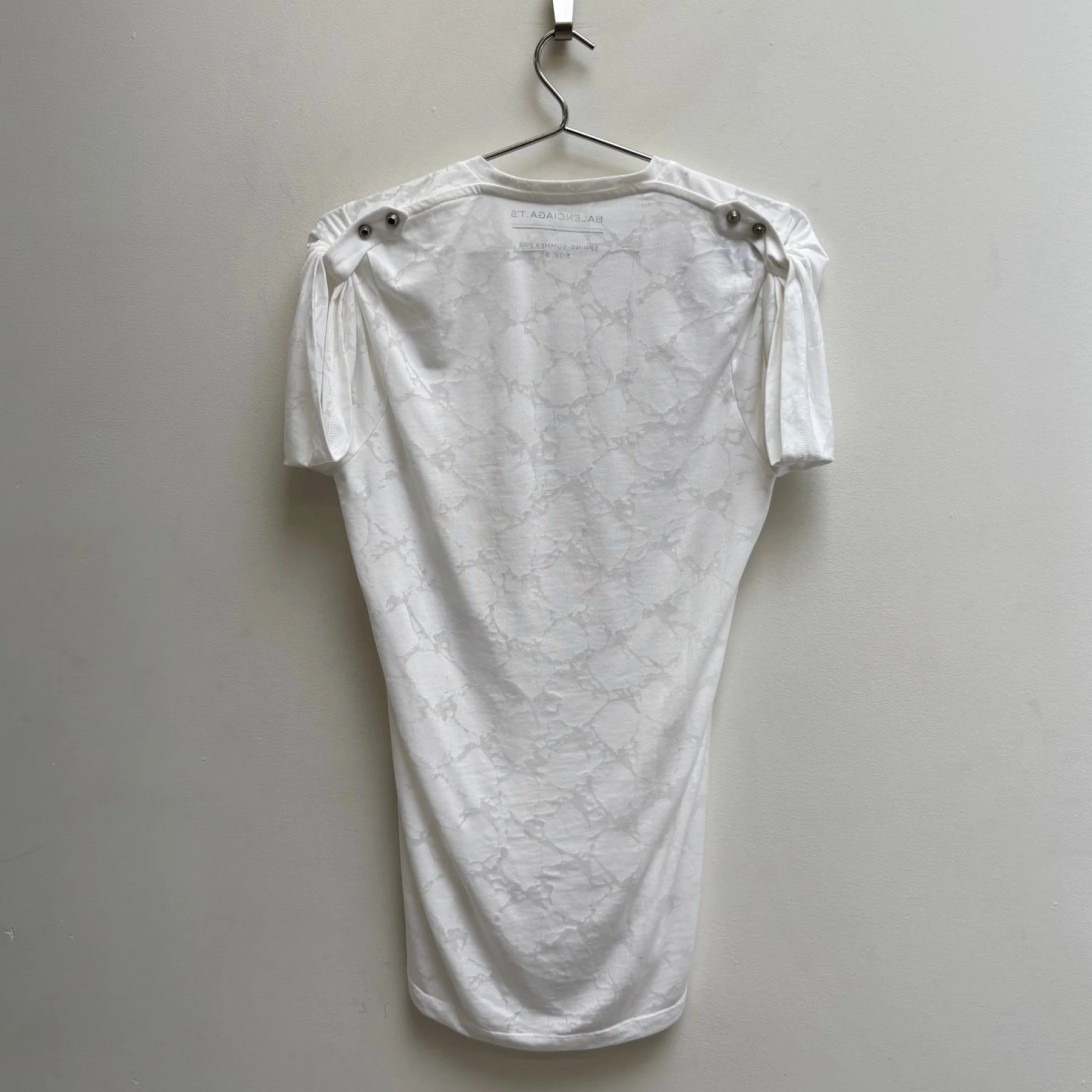 SS12 Balenciaga Sheer Patterned T-Shirt - Image 2