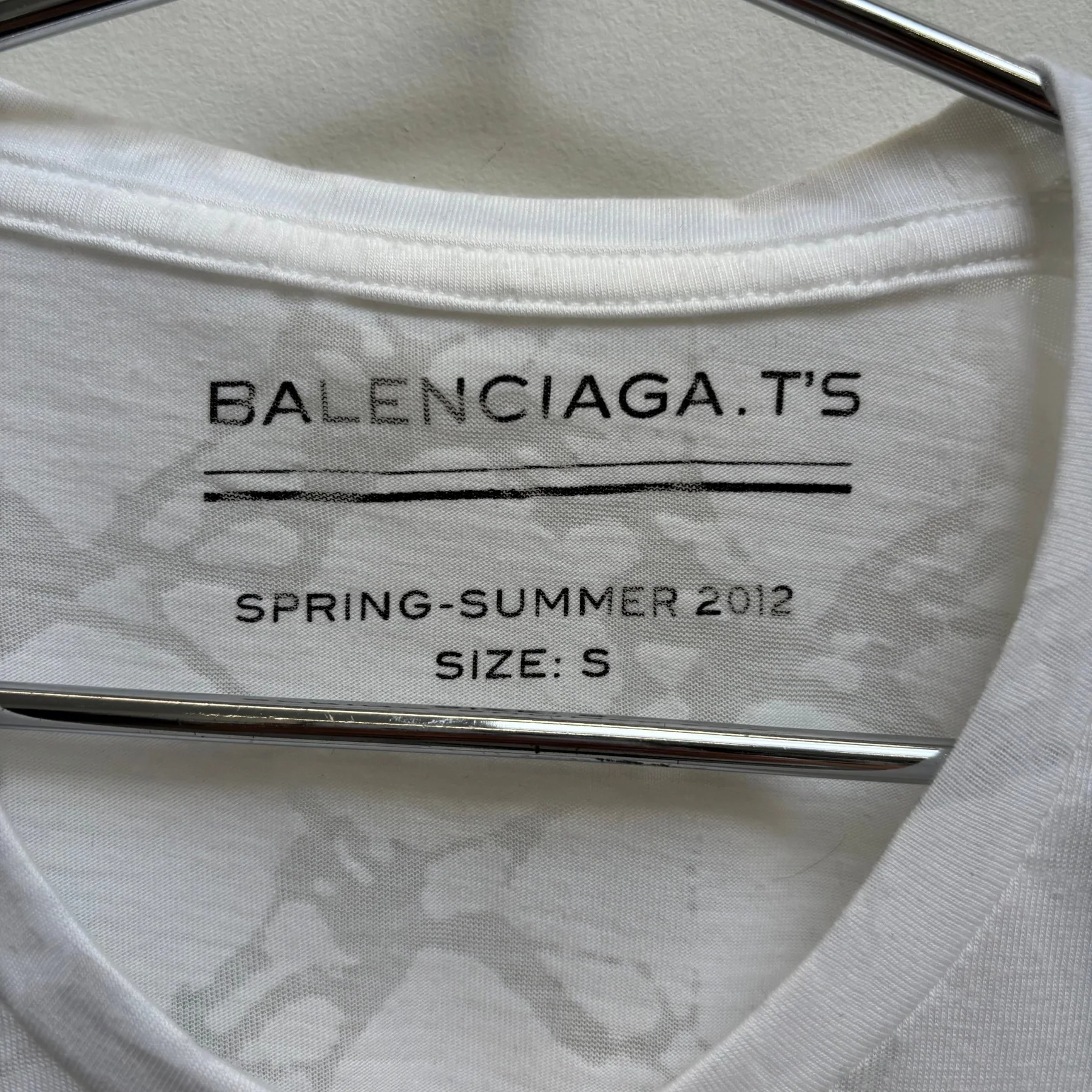 SS12 Balenciaga Sheer Patterned T-Shirt - Image 8