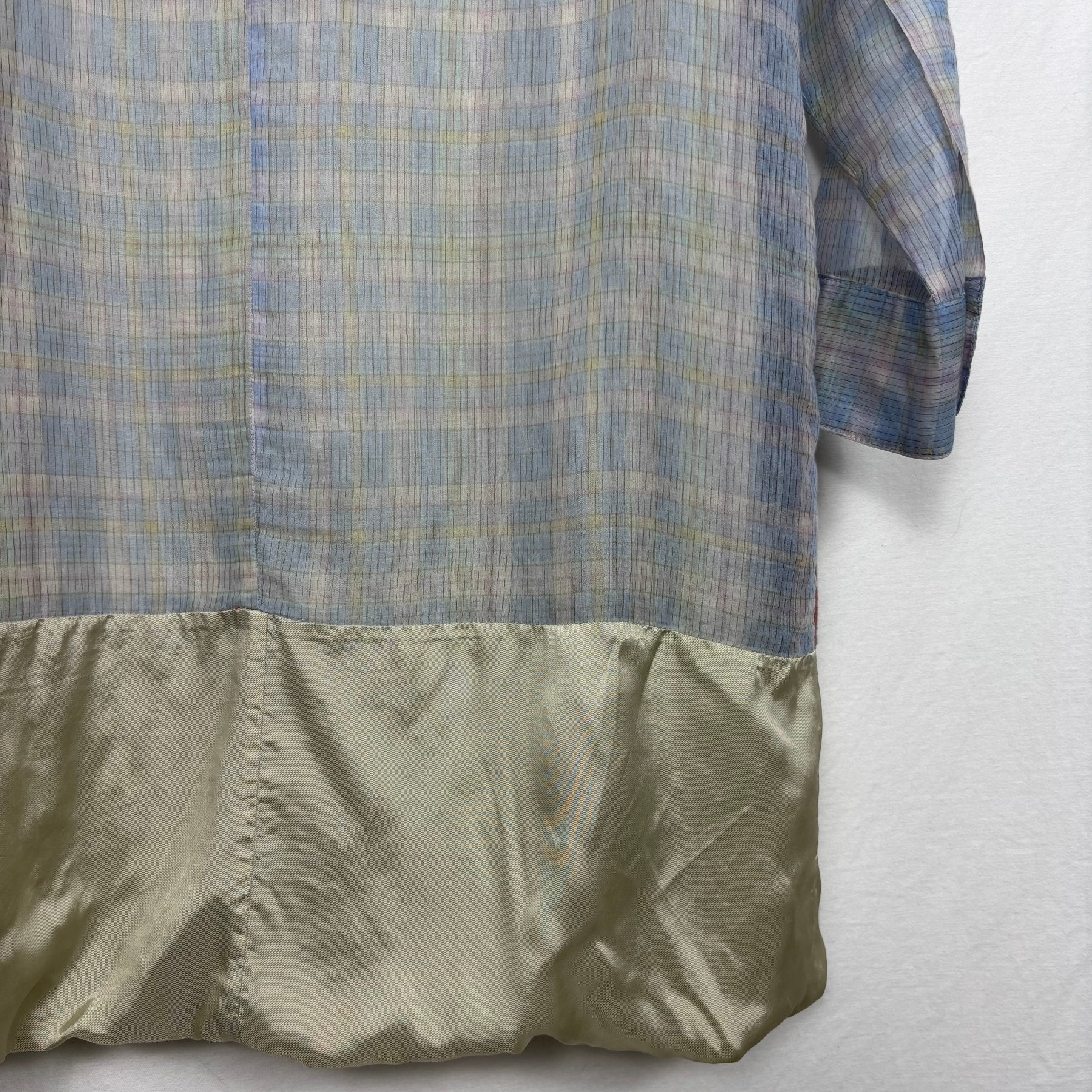 SS13 Dries Van Noten Plaid Blouse Dress - Image 10