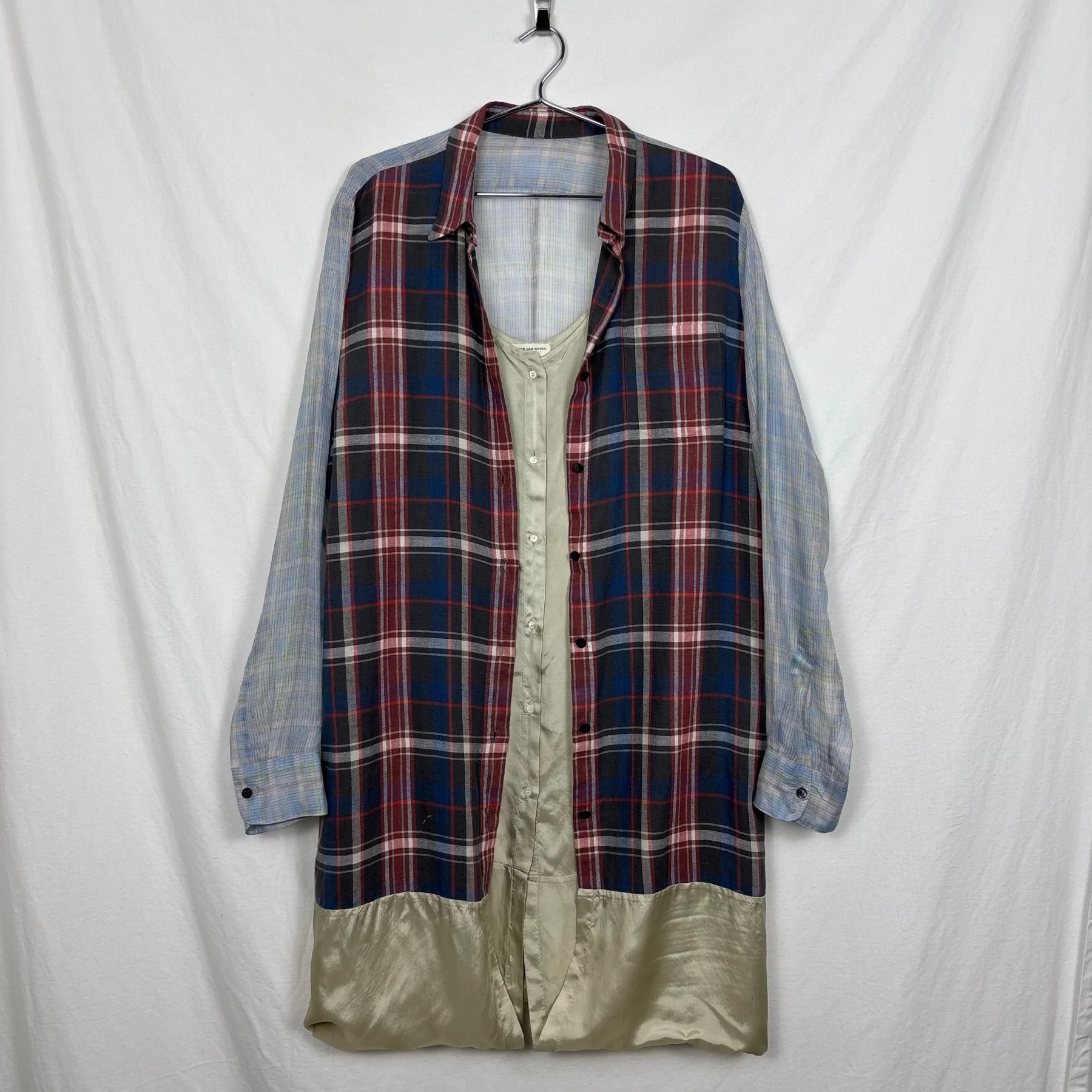 SS13 Dries Van Noten Plaid Blouse Dress - Image 3