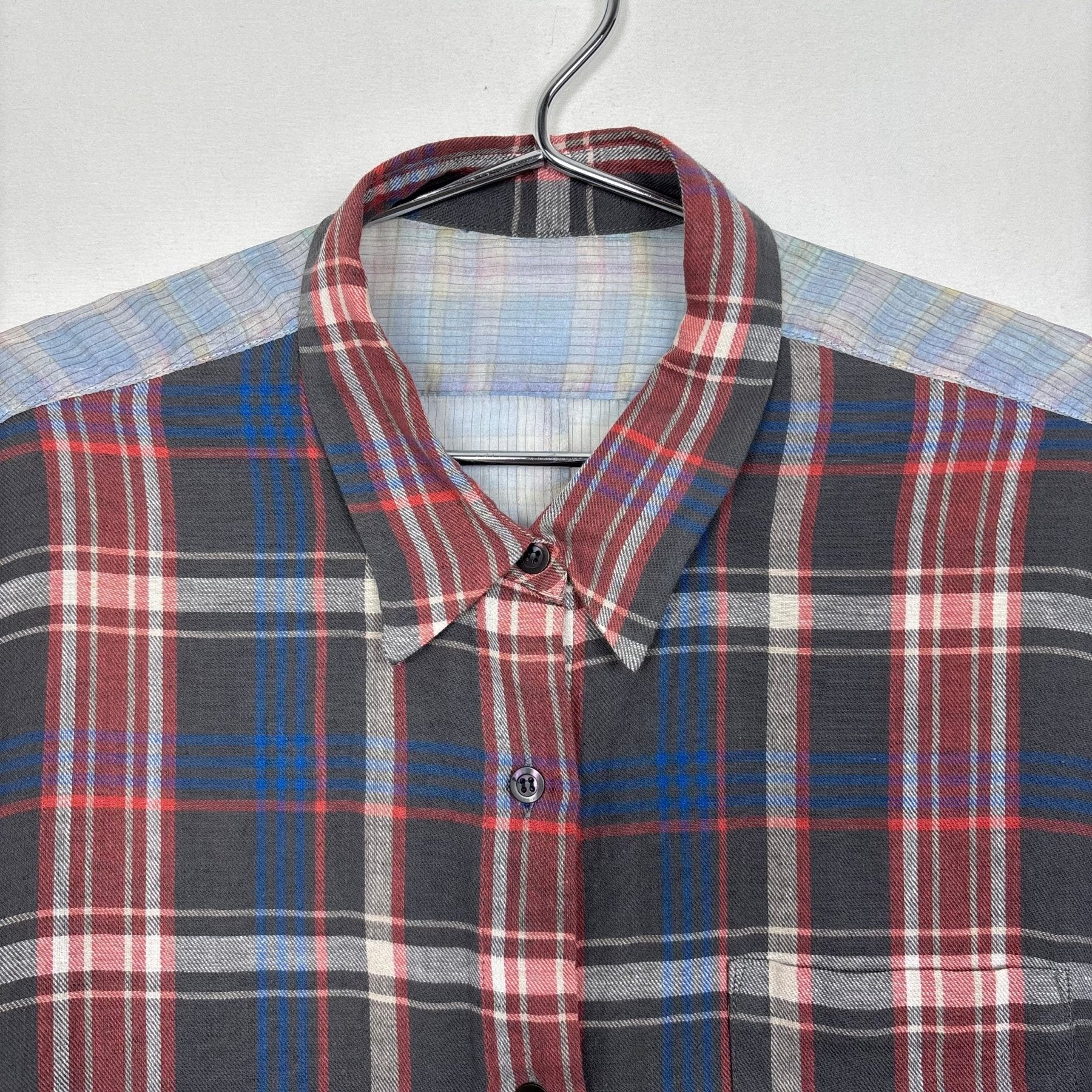 SS13 Dries Van Noten Plaid Blouse Dress - Image 7