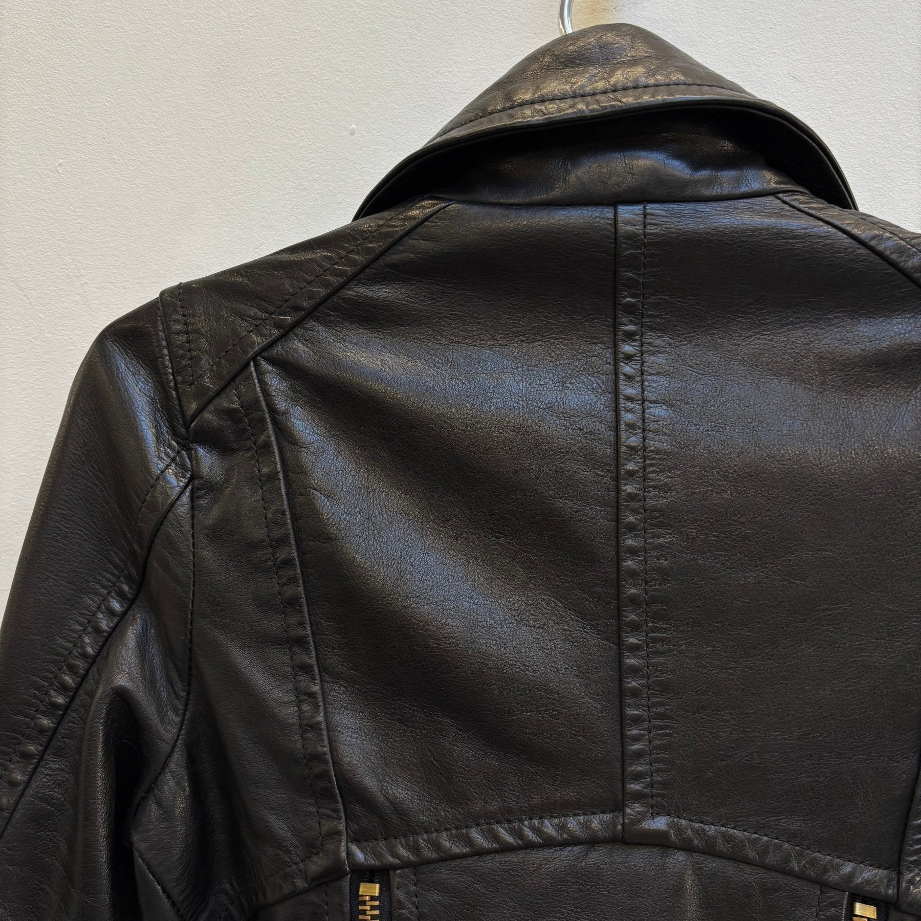 SS13 Dsquared2 Leather Biker Jacket - Image 8
