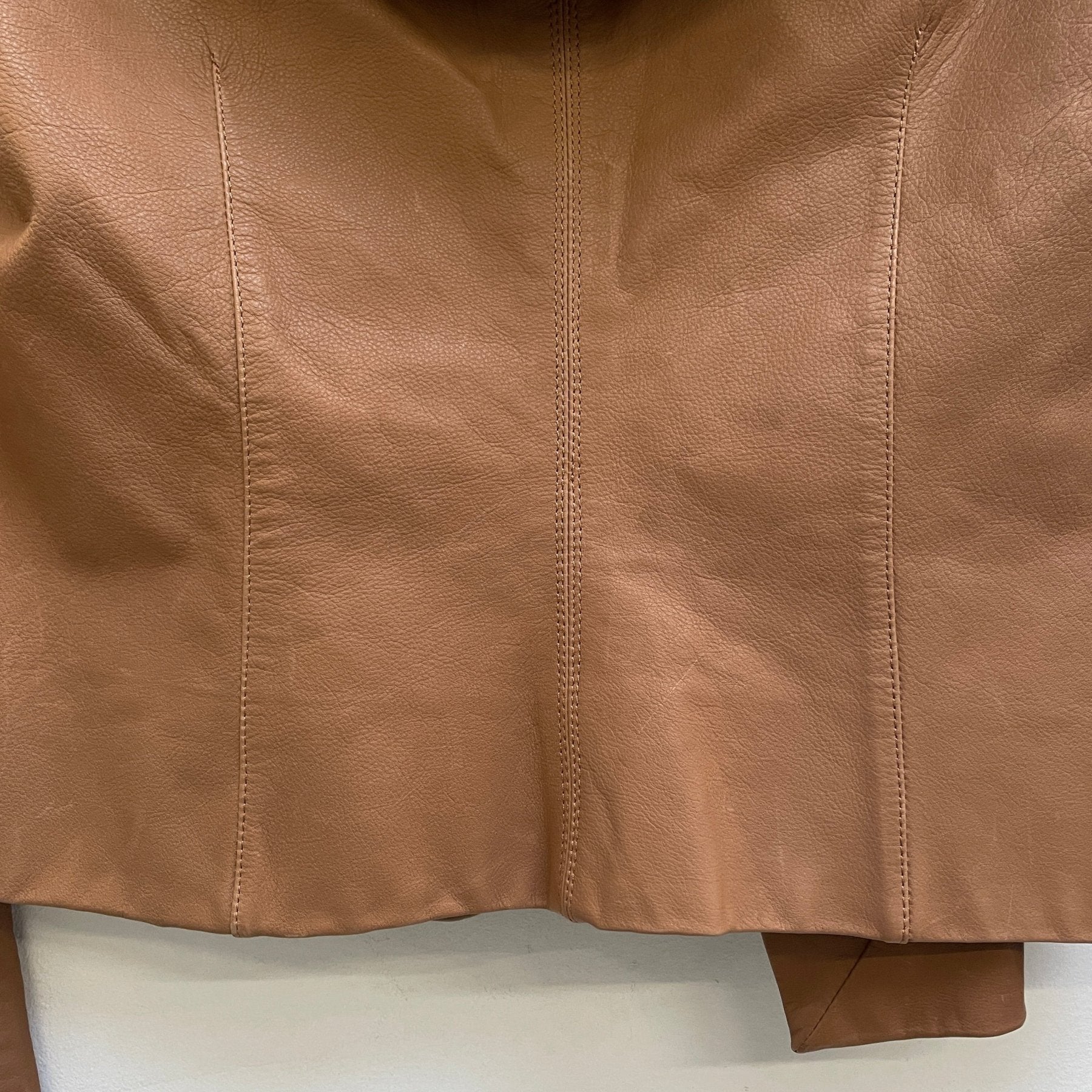 SS13 Rick Owens “ISLAND” Honey Leather Hooded Women’s Biker Jacket - Image 12