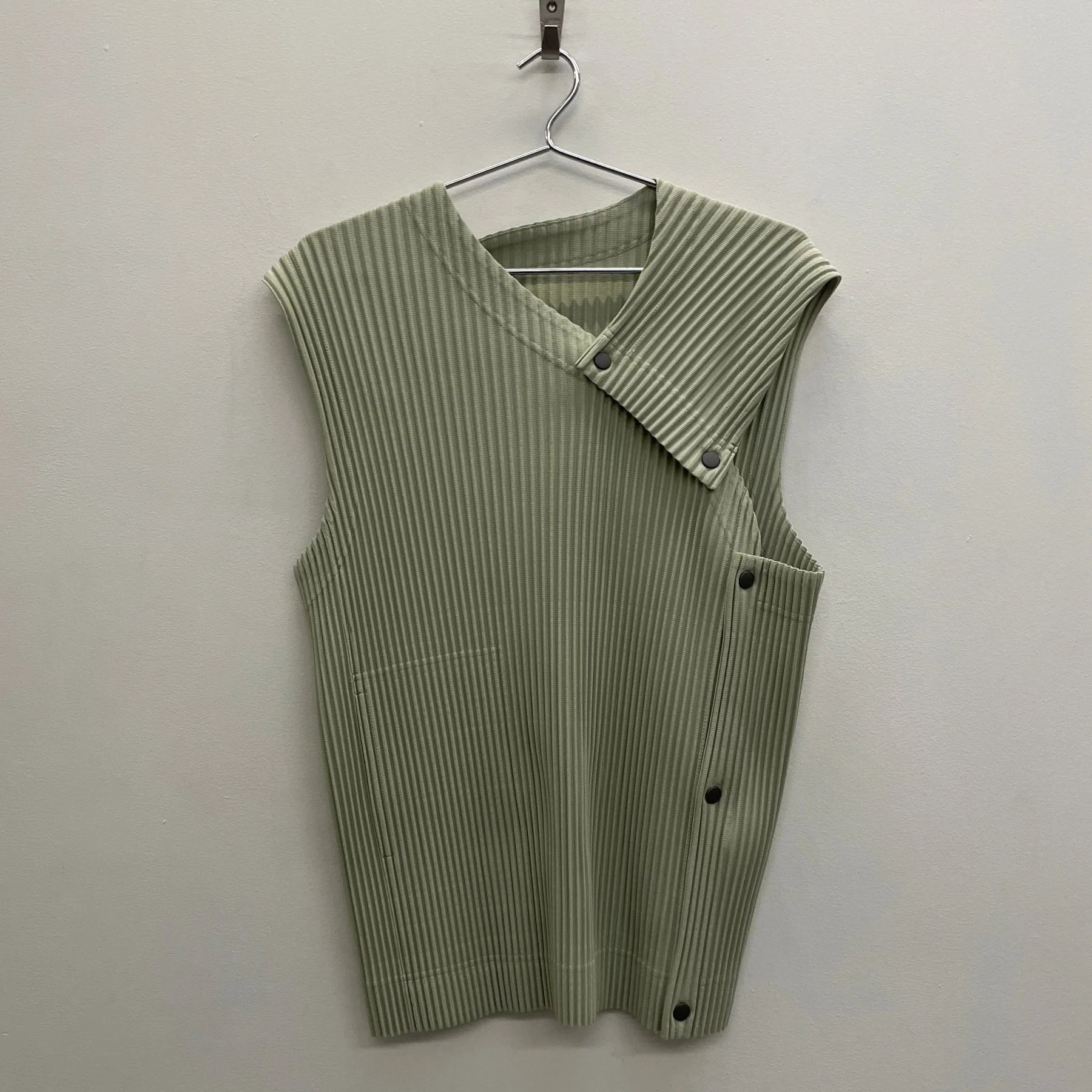 SS14 Homme Plissé by Issey Miyake Asymmetrical Pleated Top
