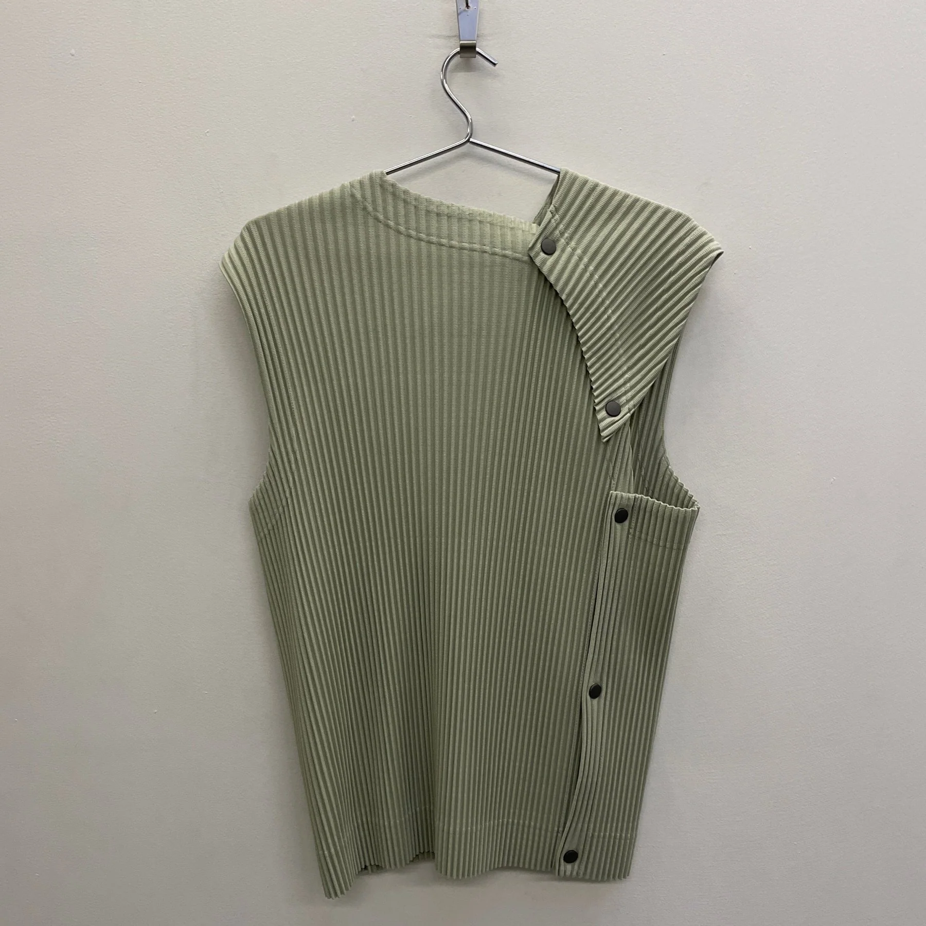 SS14 Homme Plissé by Issey Miyake Asymmetrical Pleated Top - Image 2