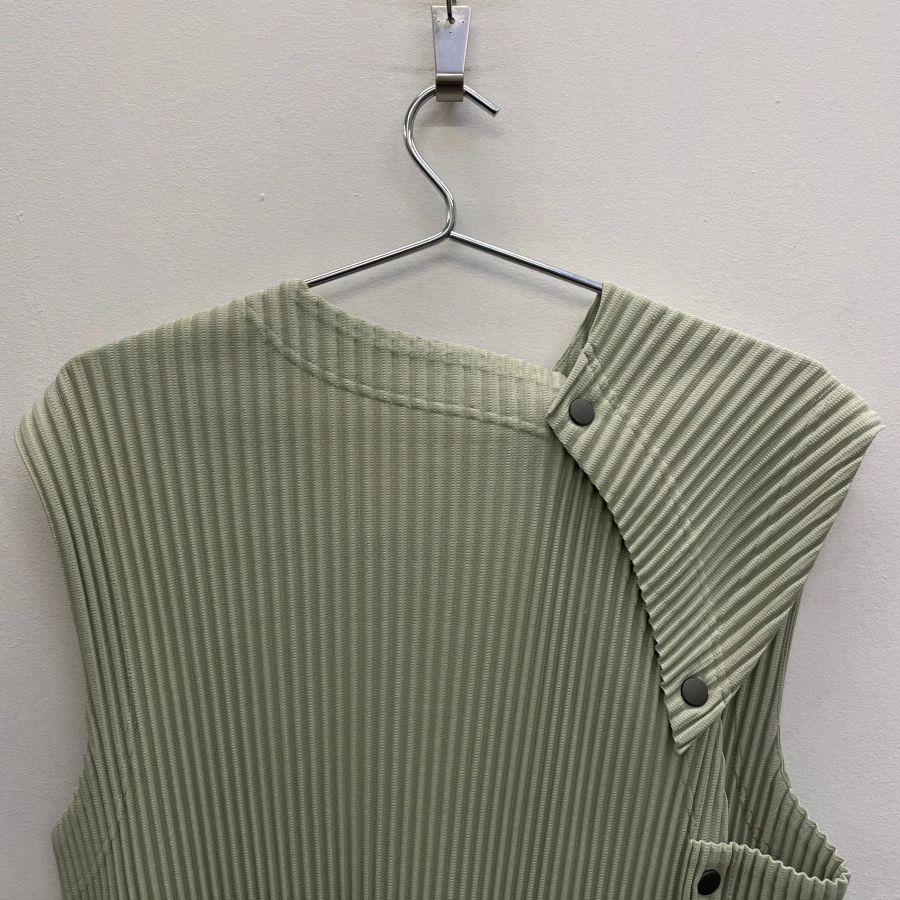 SS14 Homme Plissé by Issey Miyake Asymmetrical Pleated Top - Image 6