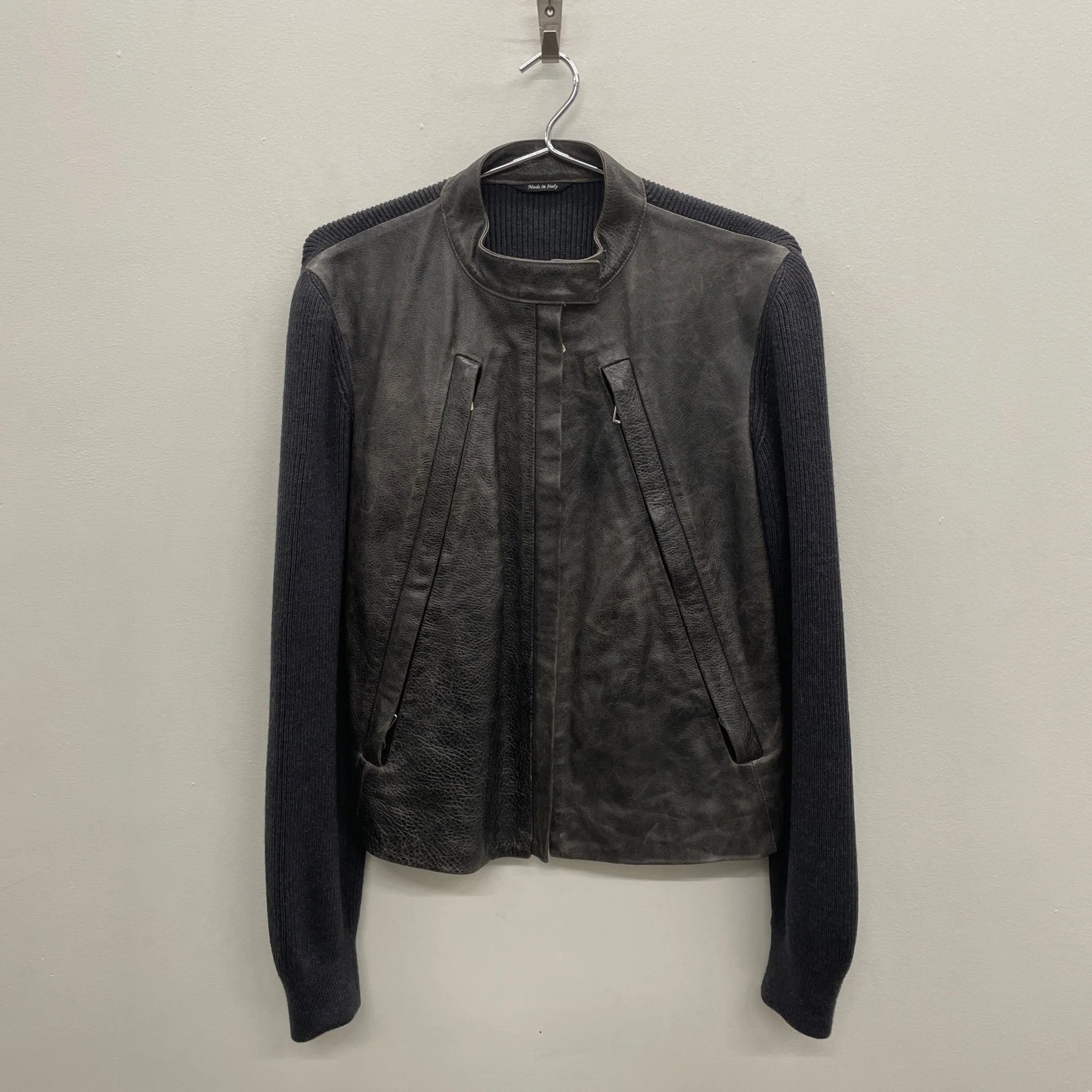 SS15 Maison Margiela Hybrid Calf Leather Wool Sweater