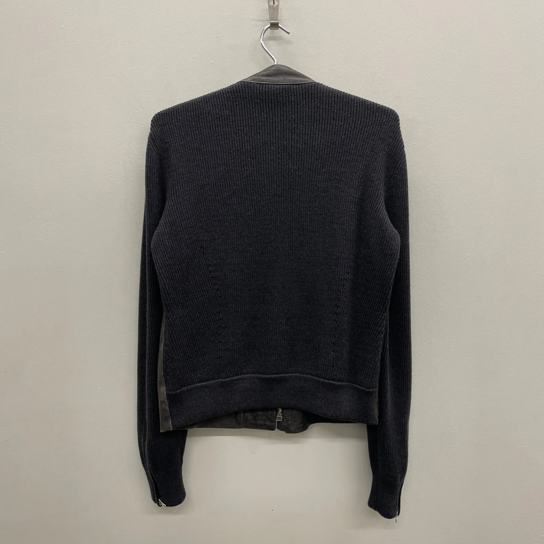SS15 Maison Margiela Hybrid Calf Leather Wool Sweater - Image 2