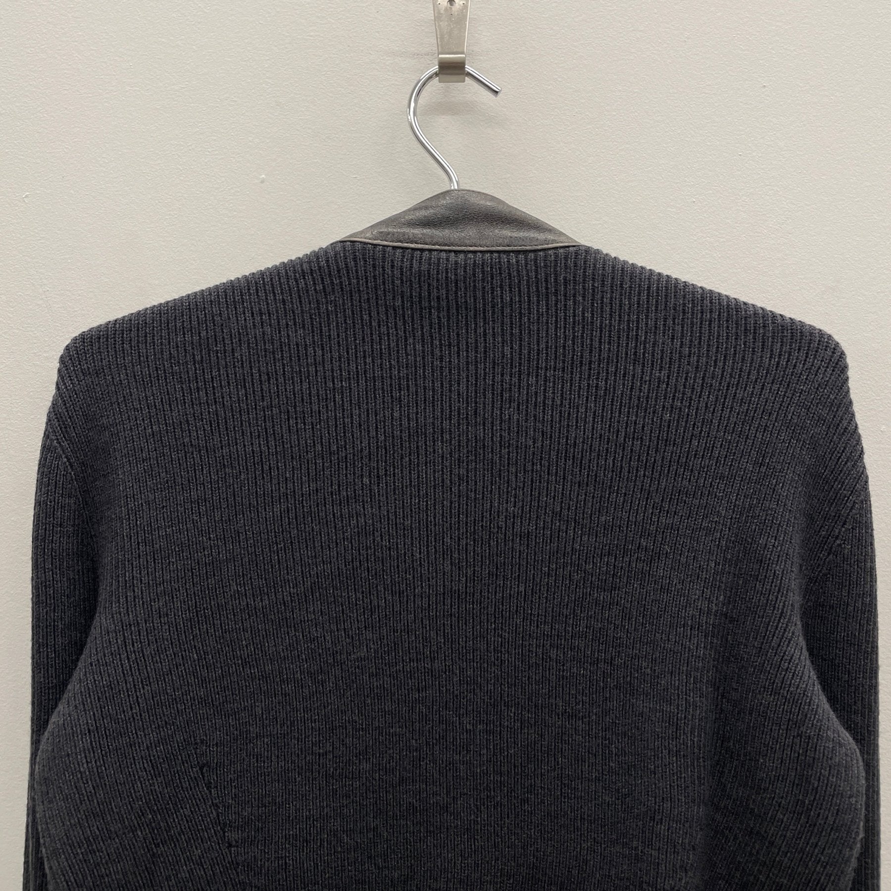 SS15 Maison Margiela Hybrid Calf Leather Wool Sweater - Image 7