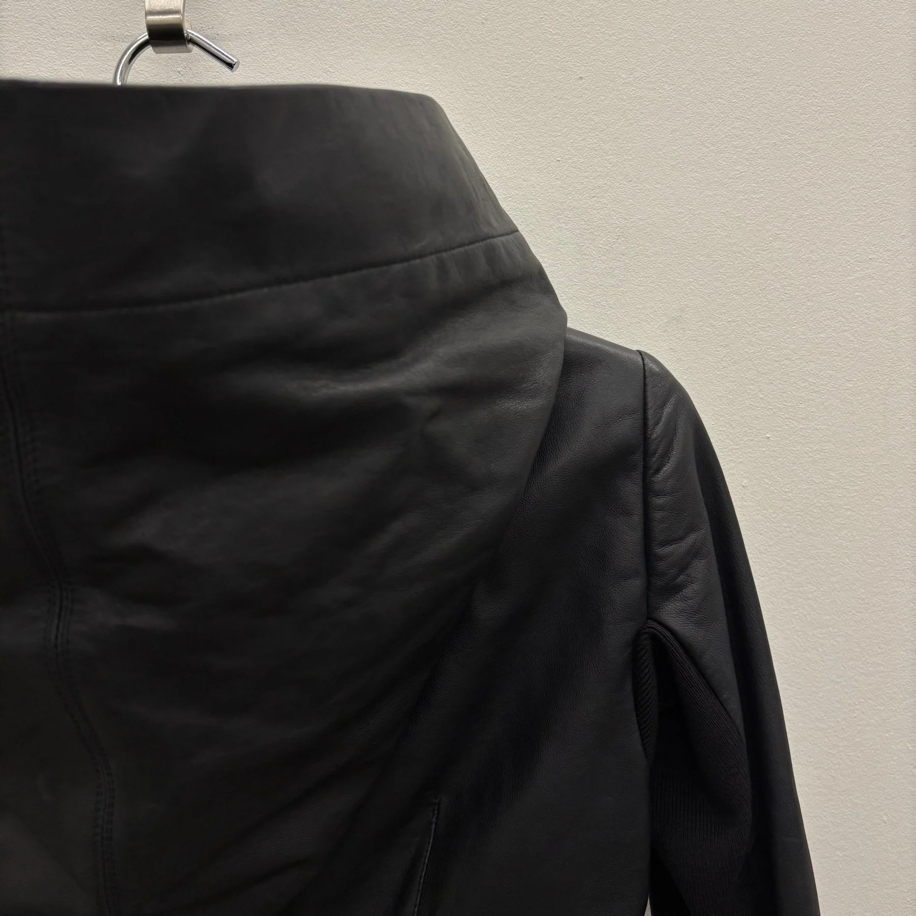 SS15 Rick Owens ‘FAUN’ Funnel Neck Leather Jacket - Image 10