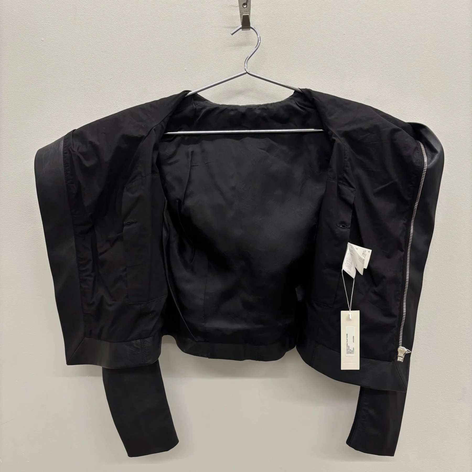 SS15 Rick Owens ‘FAUN’ Funnel Neck Leather Jacket - Image 12