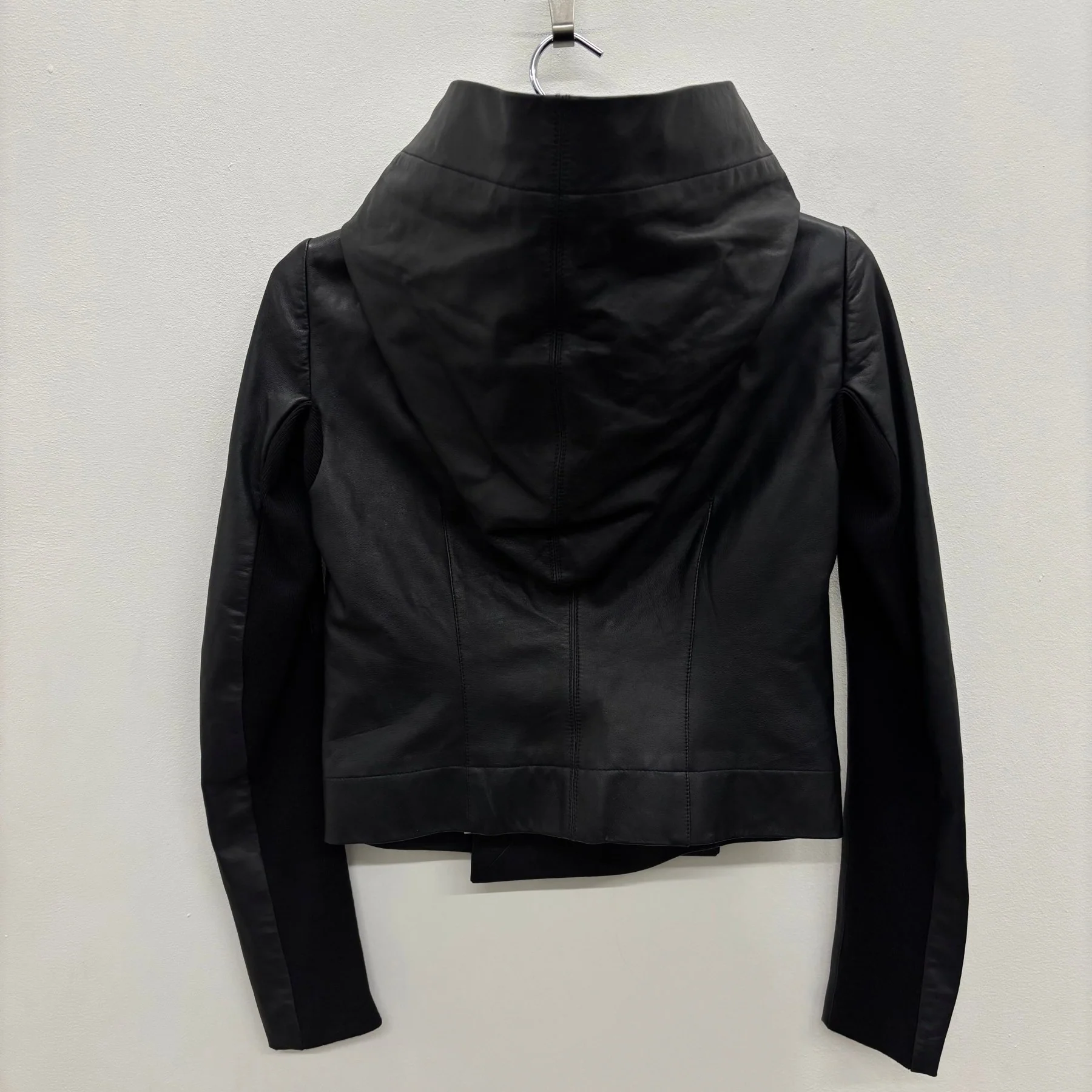 SS15 Rick Owens ‘FAUN’ Funnel Neck Leather Jacket - Image 2