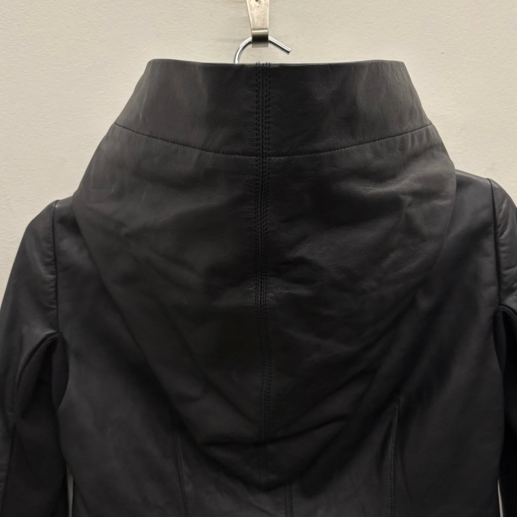 SS15 Rick Owens ‘FAUN’ Funnel Neck Leather Jacket - Image 9