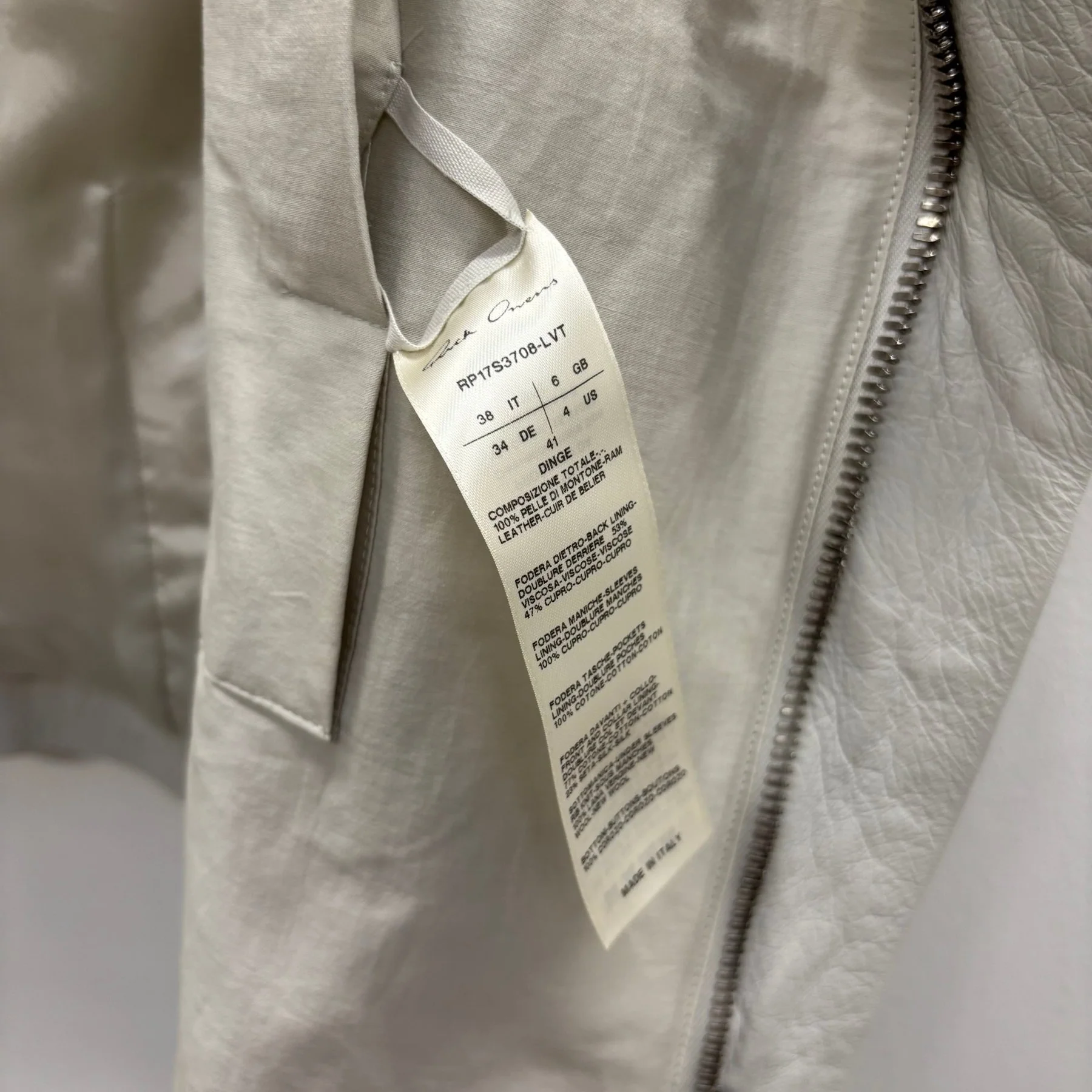 SS17 Rick Owens ‘WALRUS’ Dinge Biker Jacket - Image 16