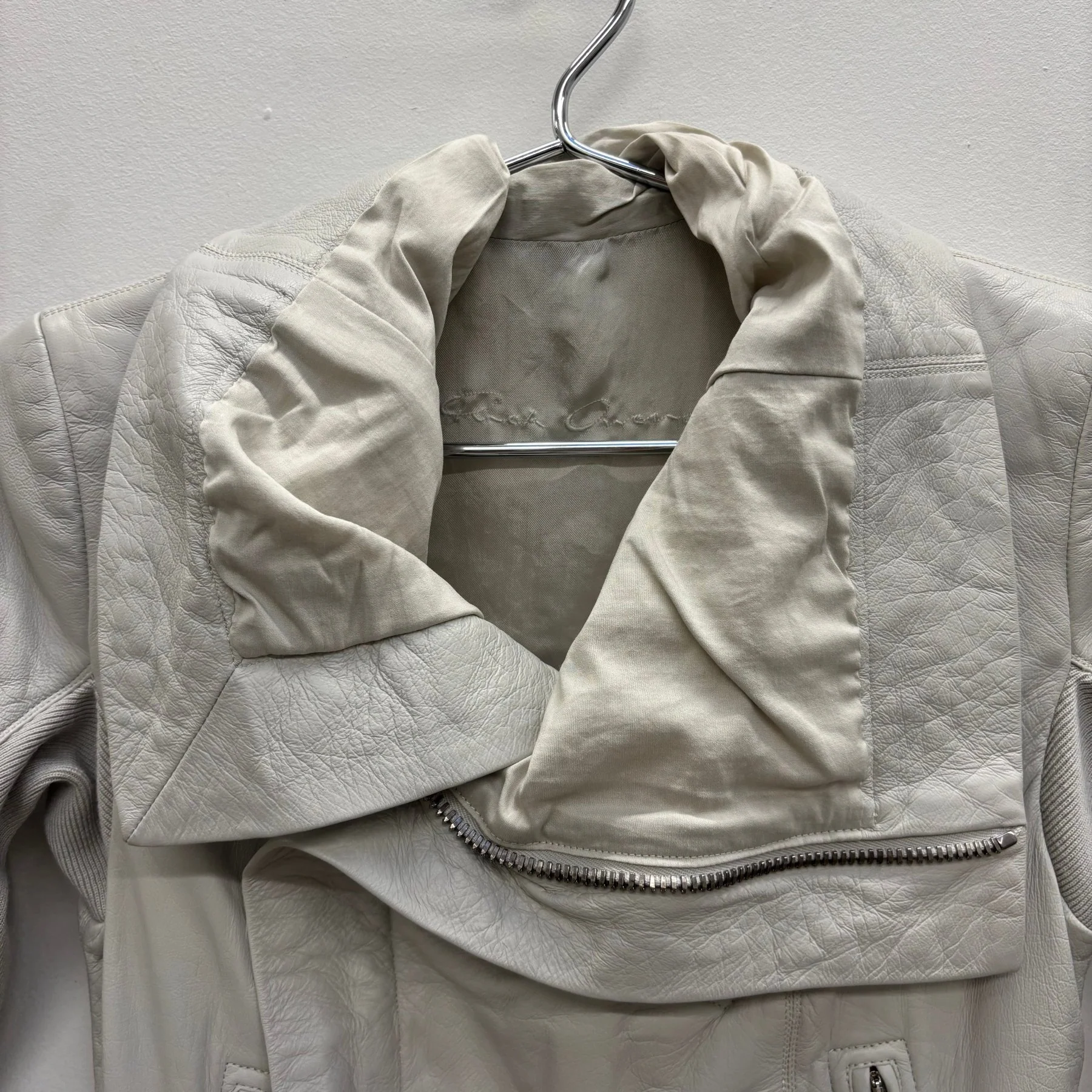 SS17 Rick Owens ‘WALRUS’ Dinge Biker Jacket - Image 5