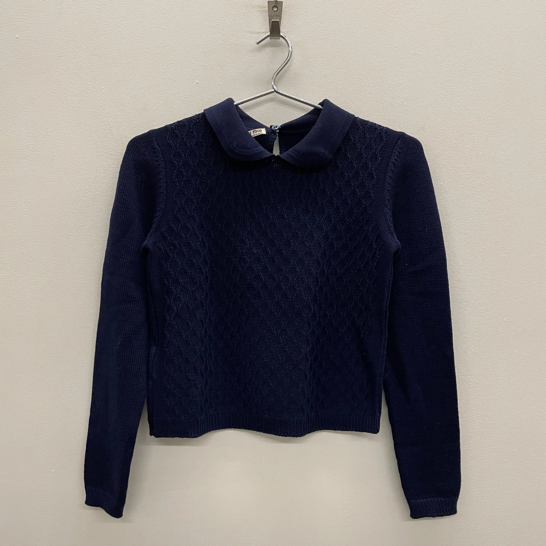 SS18 Miu Miu Cashmere Oxford Sweater