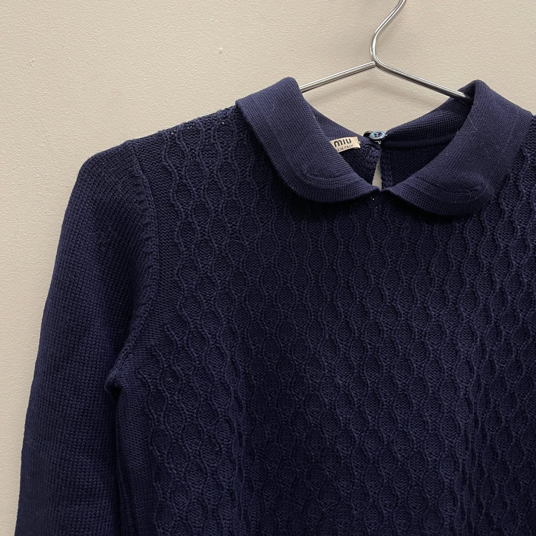 SS18 Miu Miu Cashmere Oxford Sweater - Image 4