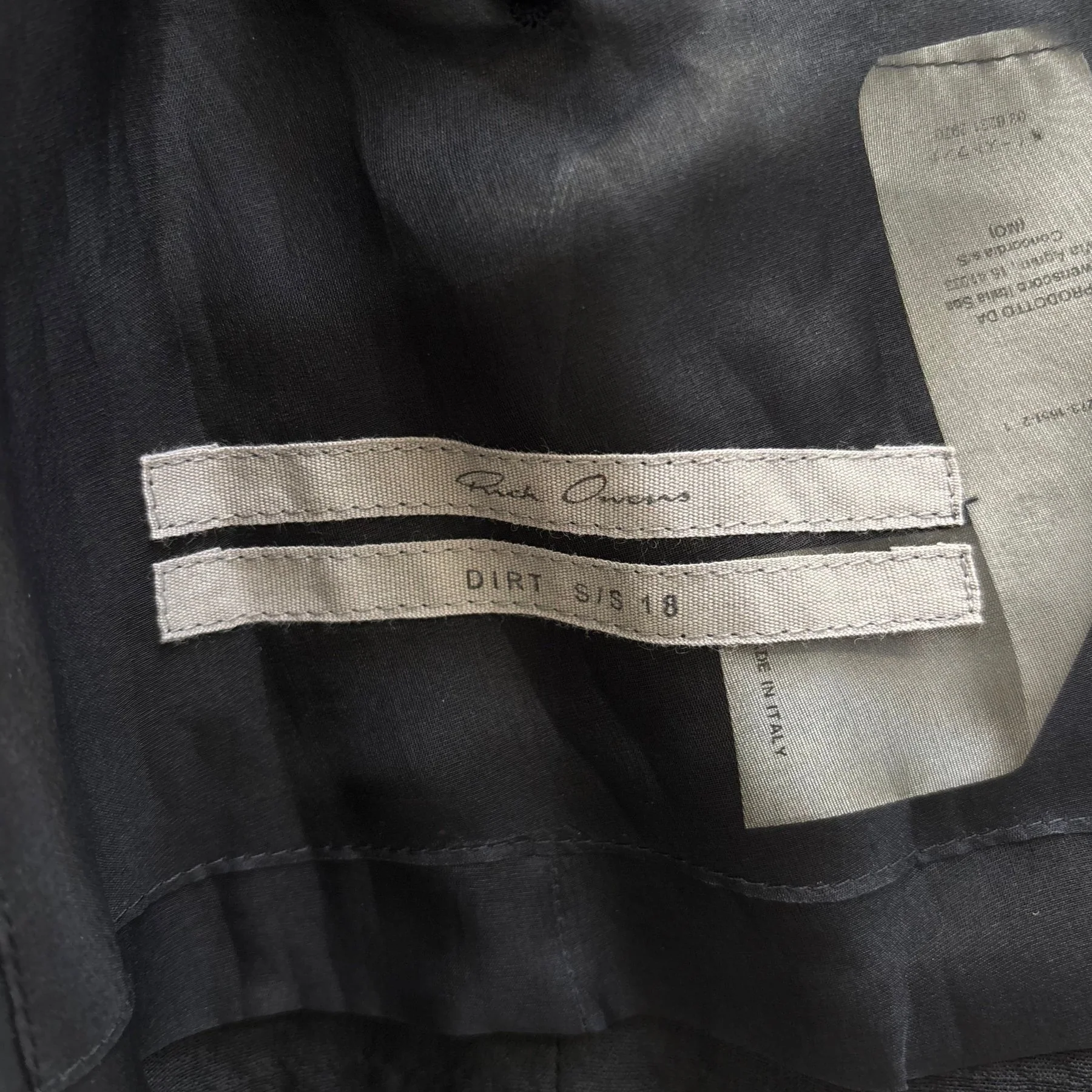 SS18 Rick Owens “DIRT” Giacca Short Blazer - Image 13
