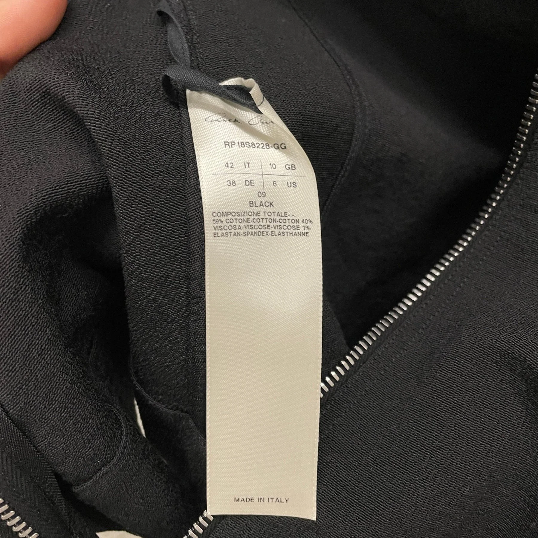 SS18 Rick Owens “DIRT” Zipperback Blouse - Image 10