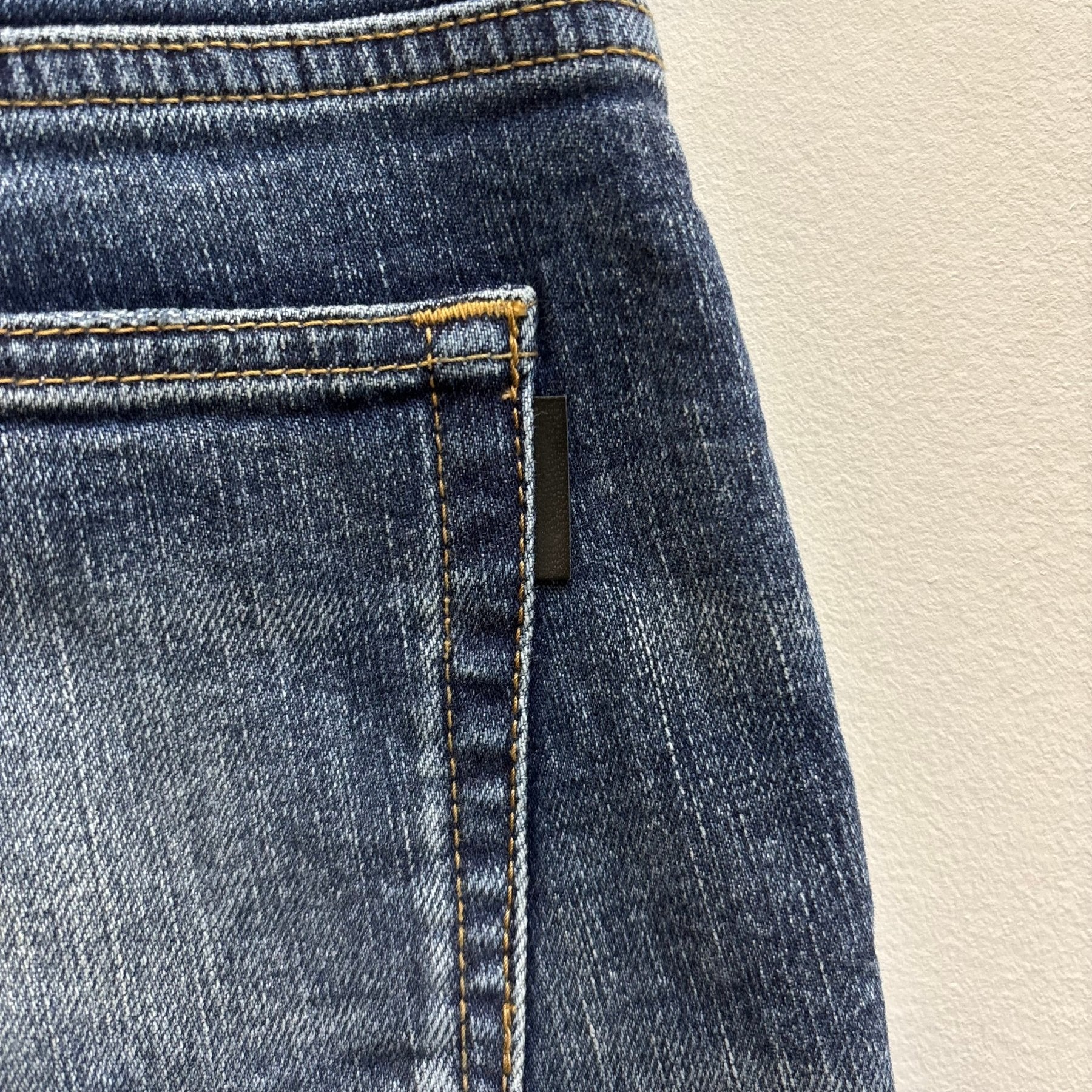 SS18 Yves Saint Laurent Acid Wash Distressed Zip Jeans - Image 12
