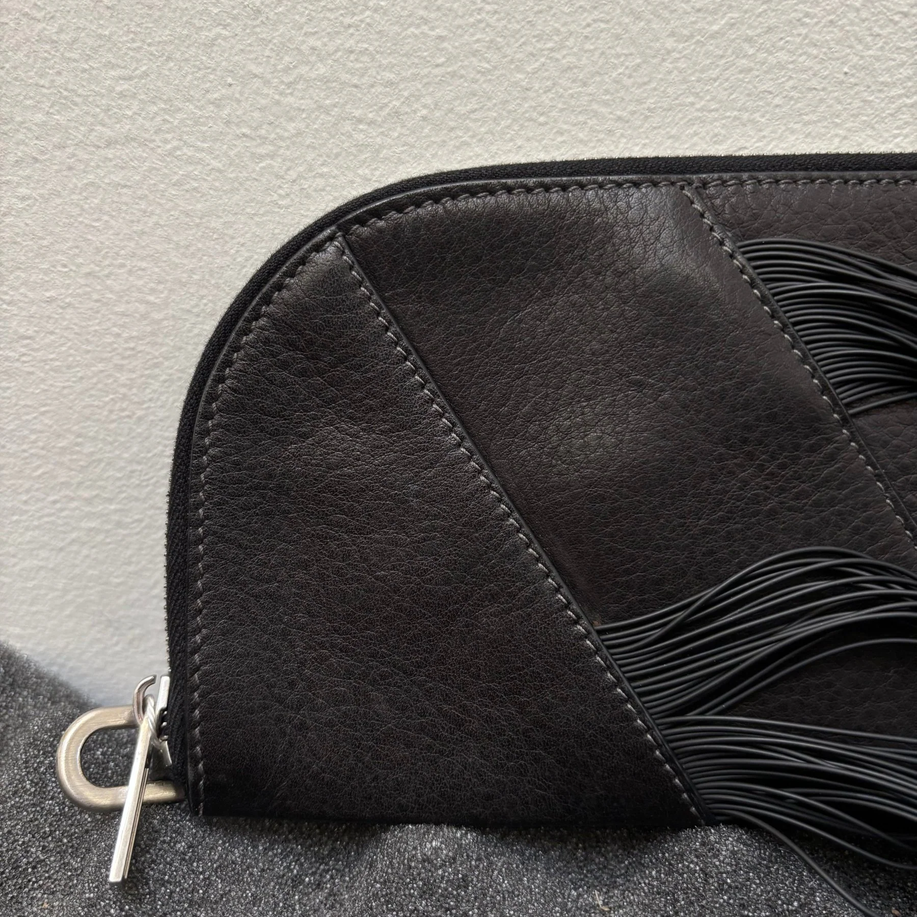 SS19 Rick Owens Leather Fringe Wallet - Image 5