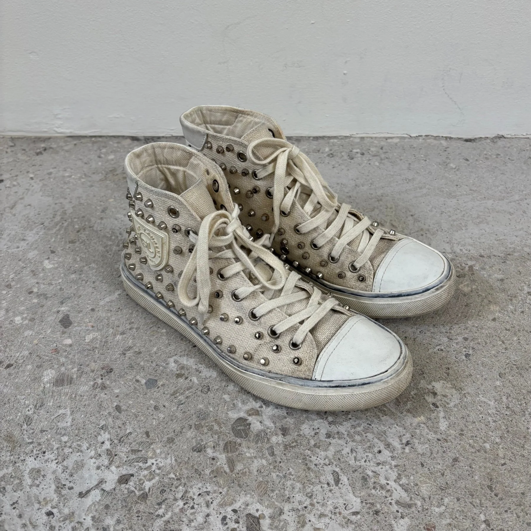 SS19 Saint Laurent Studded Bedford High Top Sneakers