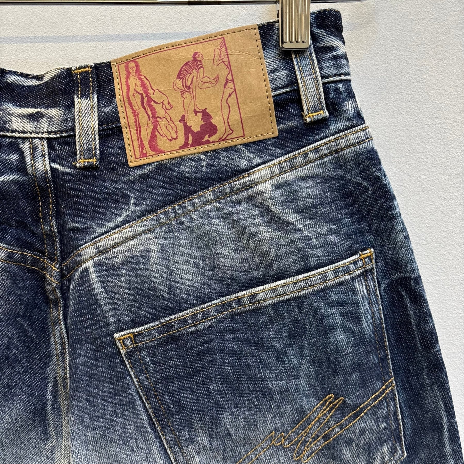 SS25 Martine Rose ‘Blue Acid’ Wide Leg Jeans - Image 11