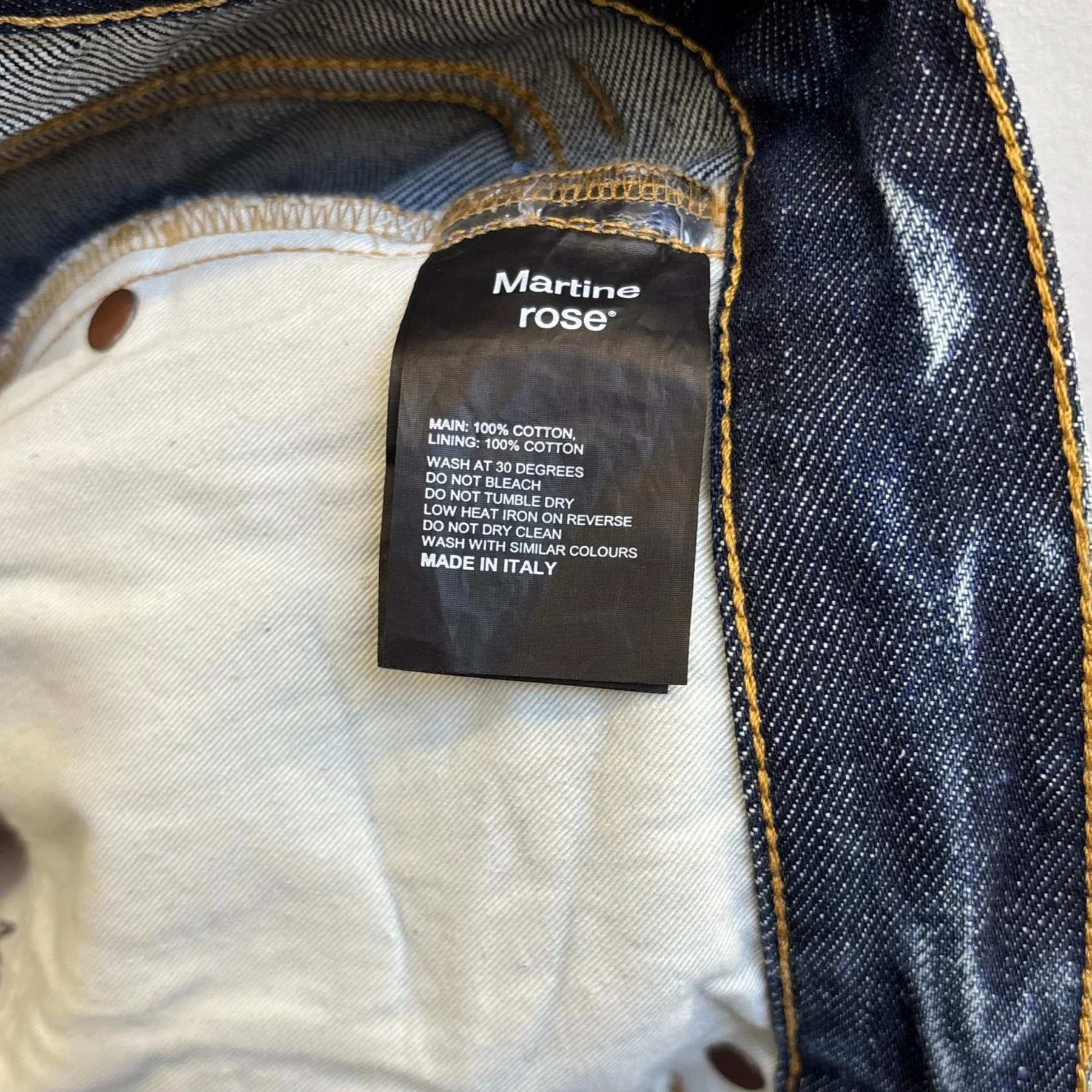 SS25 Martine Rose ‘Blue Acid’ Wide Leg Jeans - Image 14