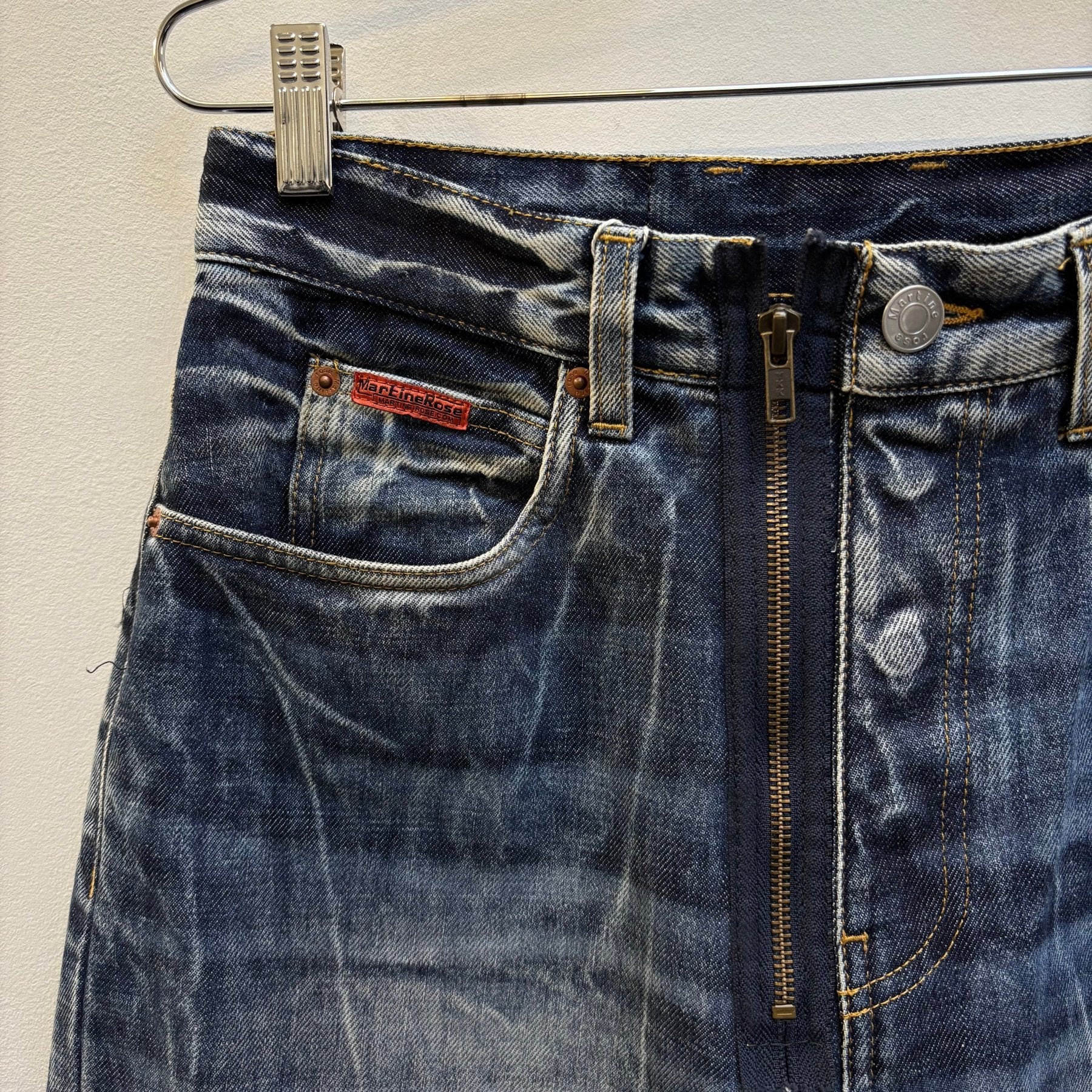 SS25 Martine Rose ‘Blue Acid’ Wide Leg Jeans - Image 5