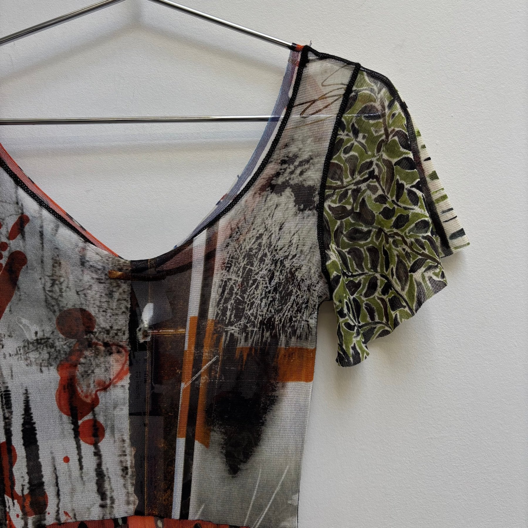 SS96 Jean Paul Gaultier Soleil Sheer Multipattern Dress - Image 10