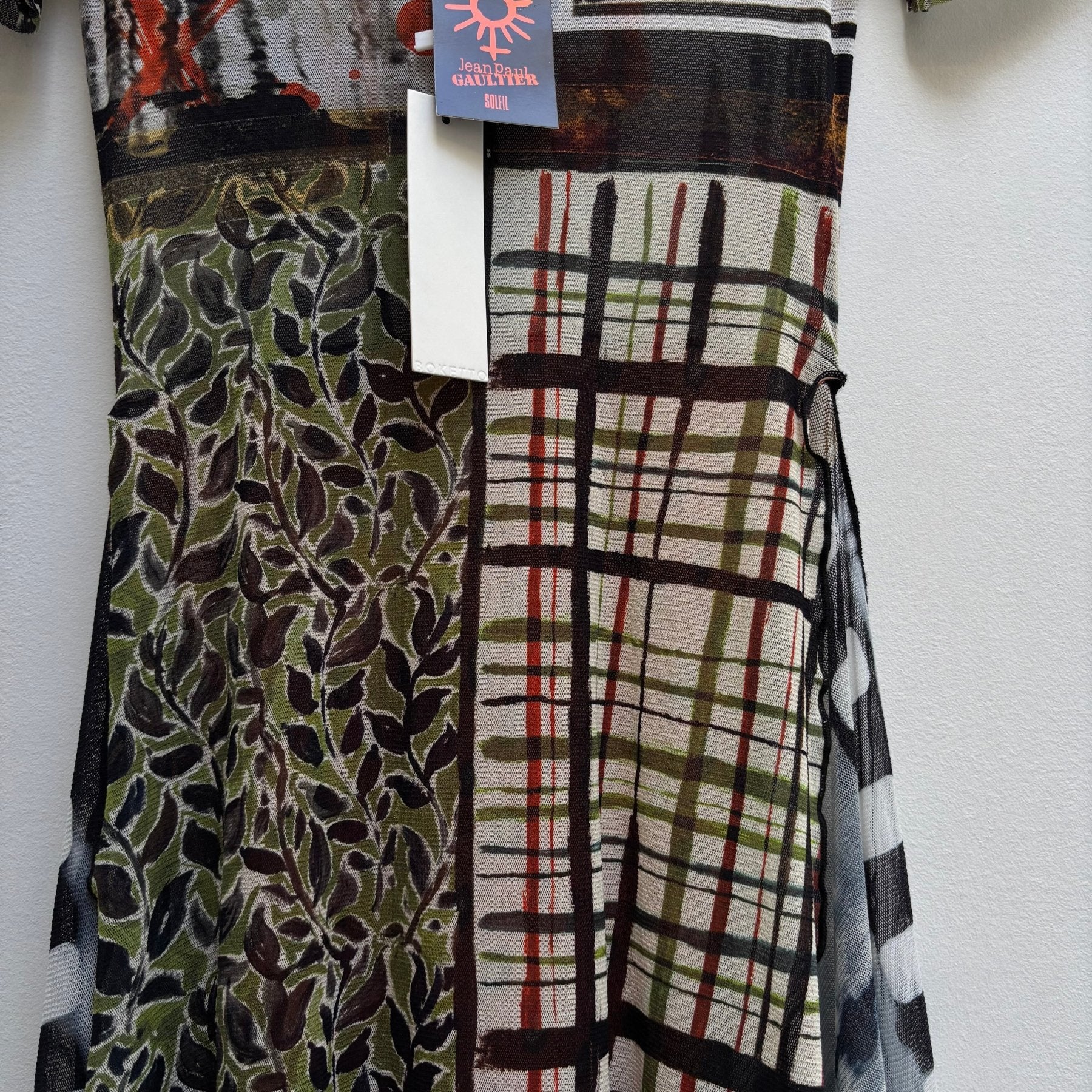 SS96 Jean Paul Gaultier Soleil Sheer Multipattern Dress - Image 6