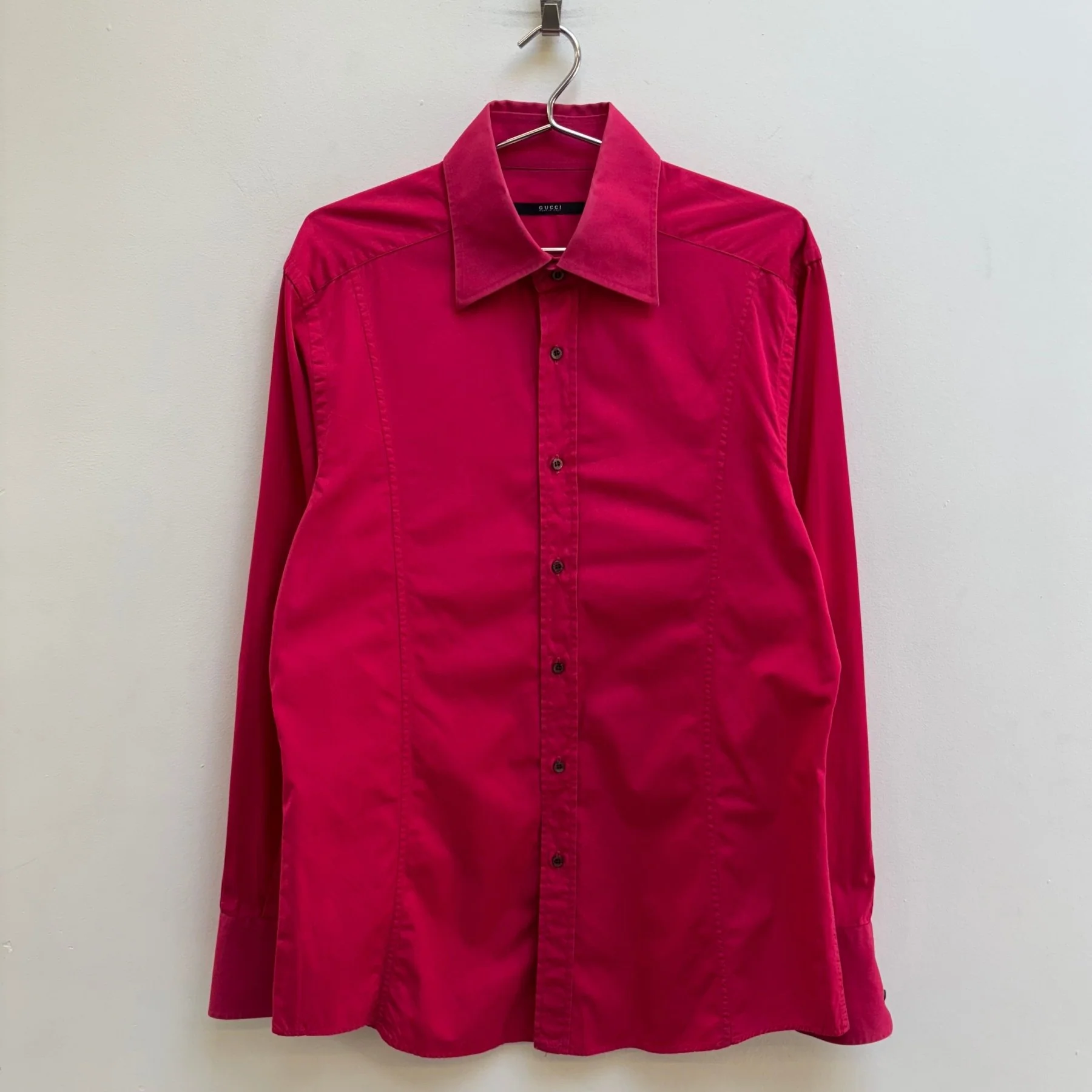SS99 Gucci by Tom Ford Pink Button Up Blouse