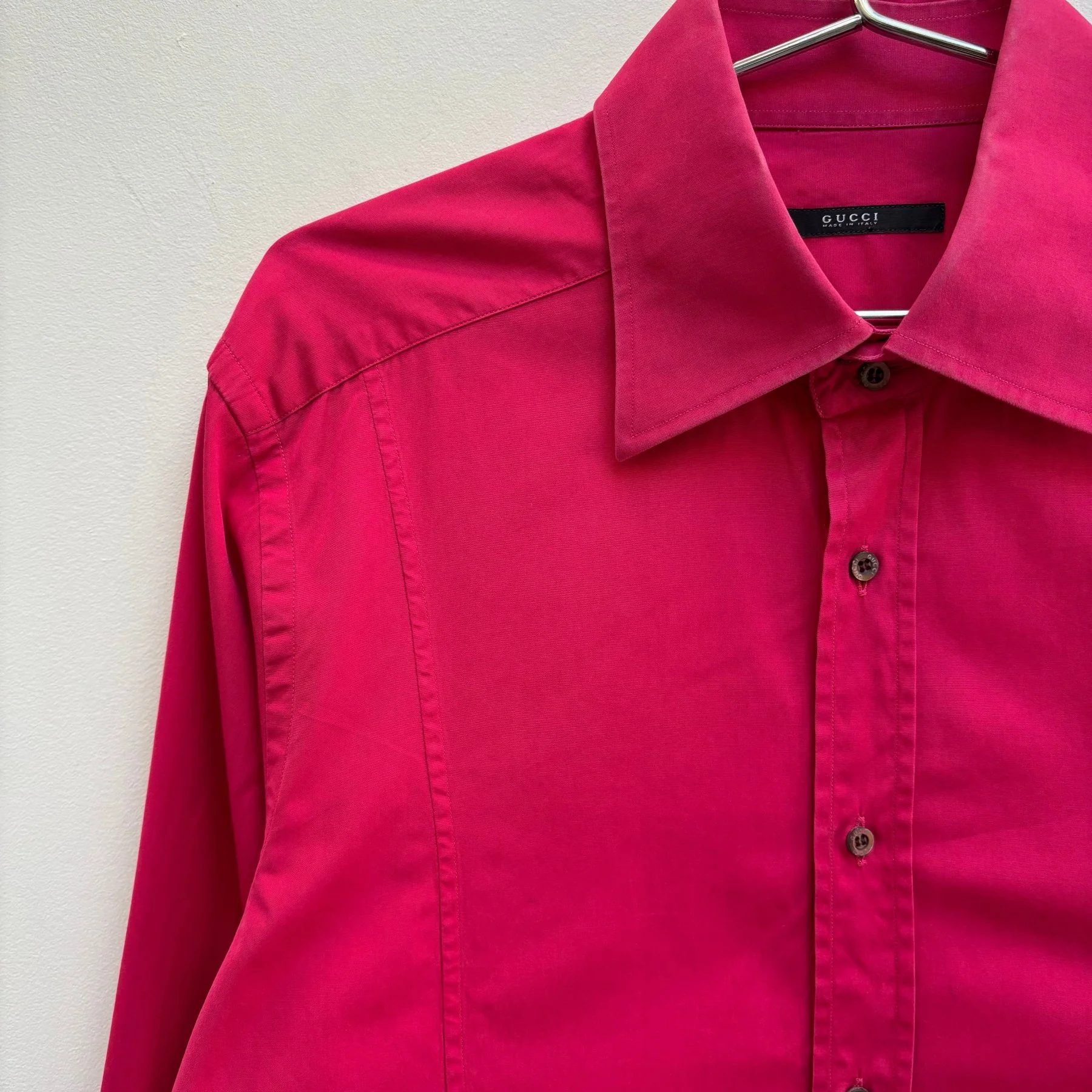 SS99 Gucci by Tom Ford Pink Button Up Blouse - Image 4