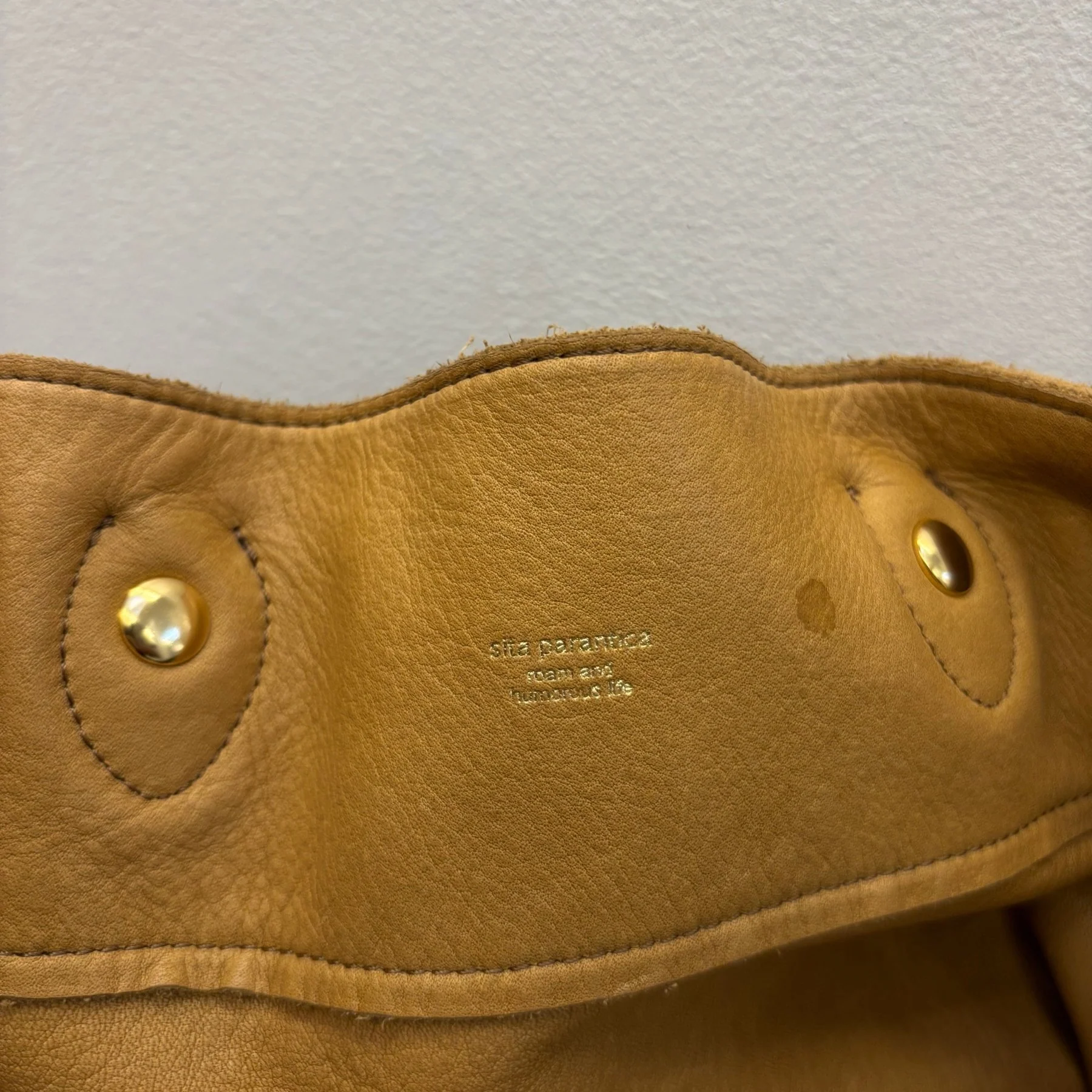 Sita Parantica Suede Leather Firkin Handbag - Image 12