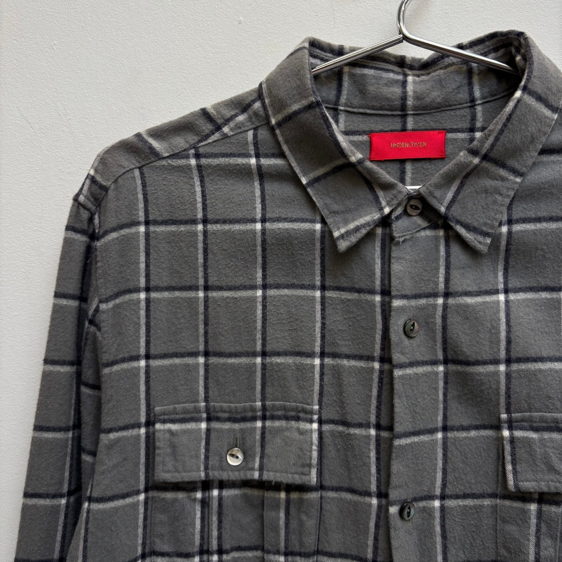 SS06 Undercover Checkered Back Graphic Flannel - Image 3