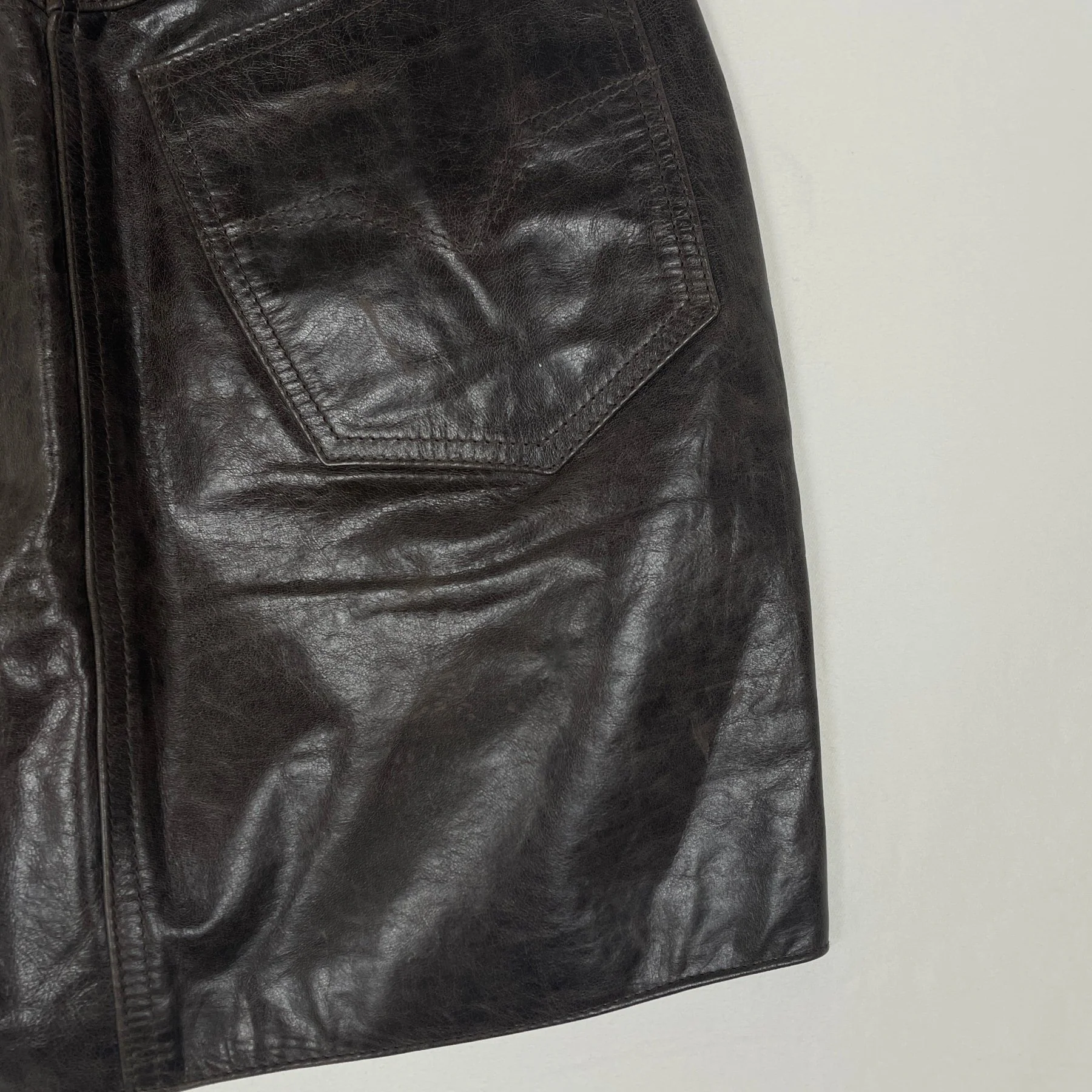 Versace Jeans Leather Mini Skirt - Image 3