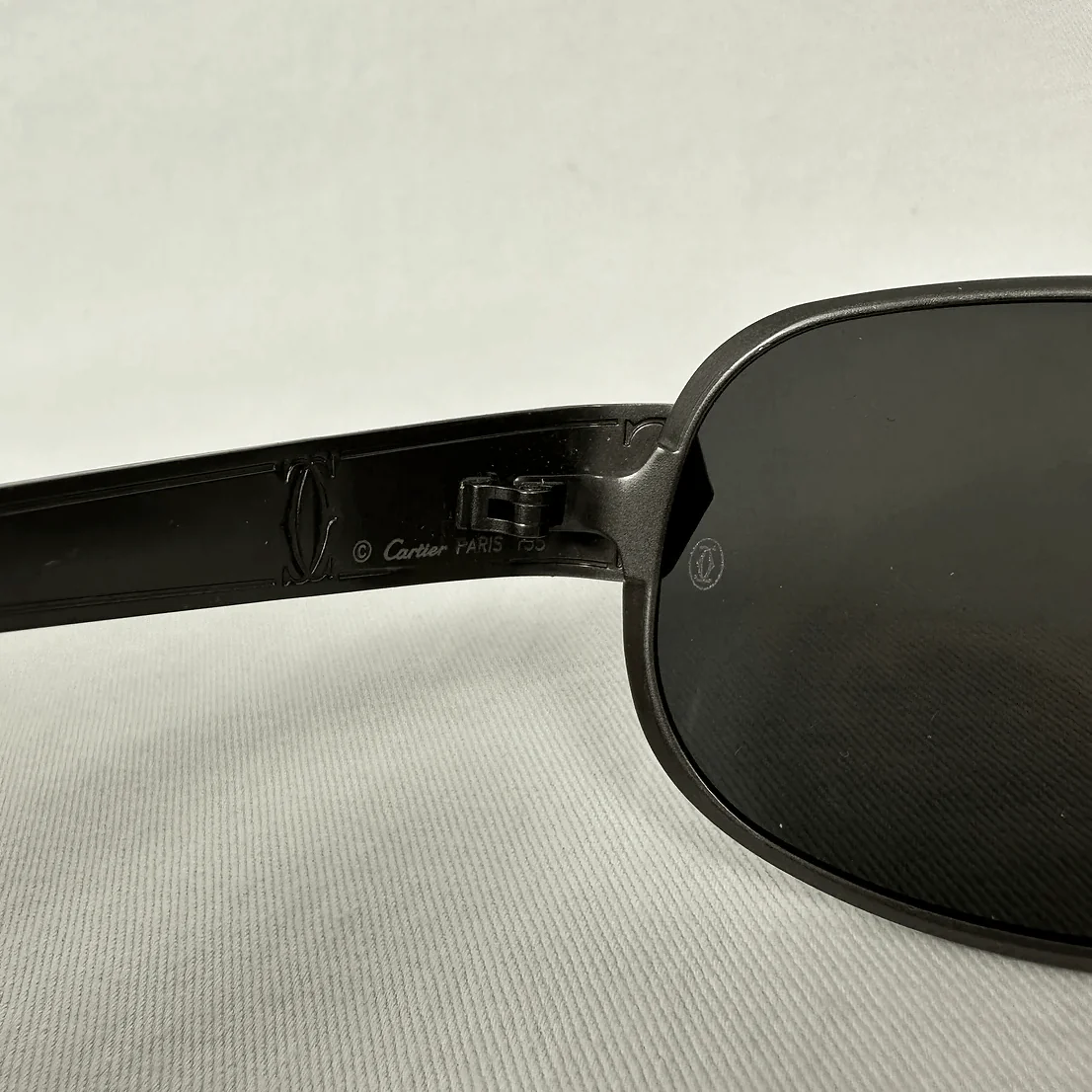 Vintage Cartier Edition C Crocodile Leather Sunglasses - Image 4