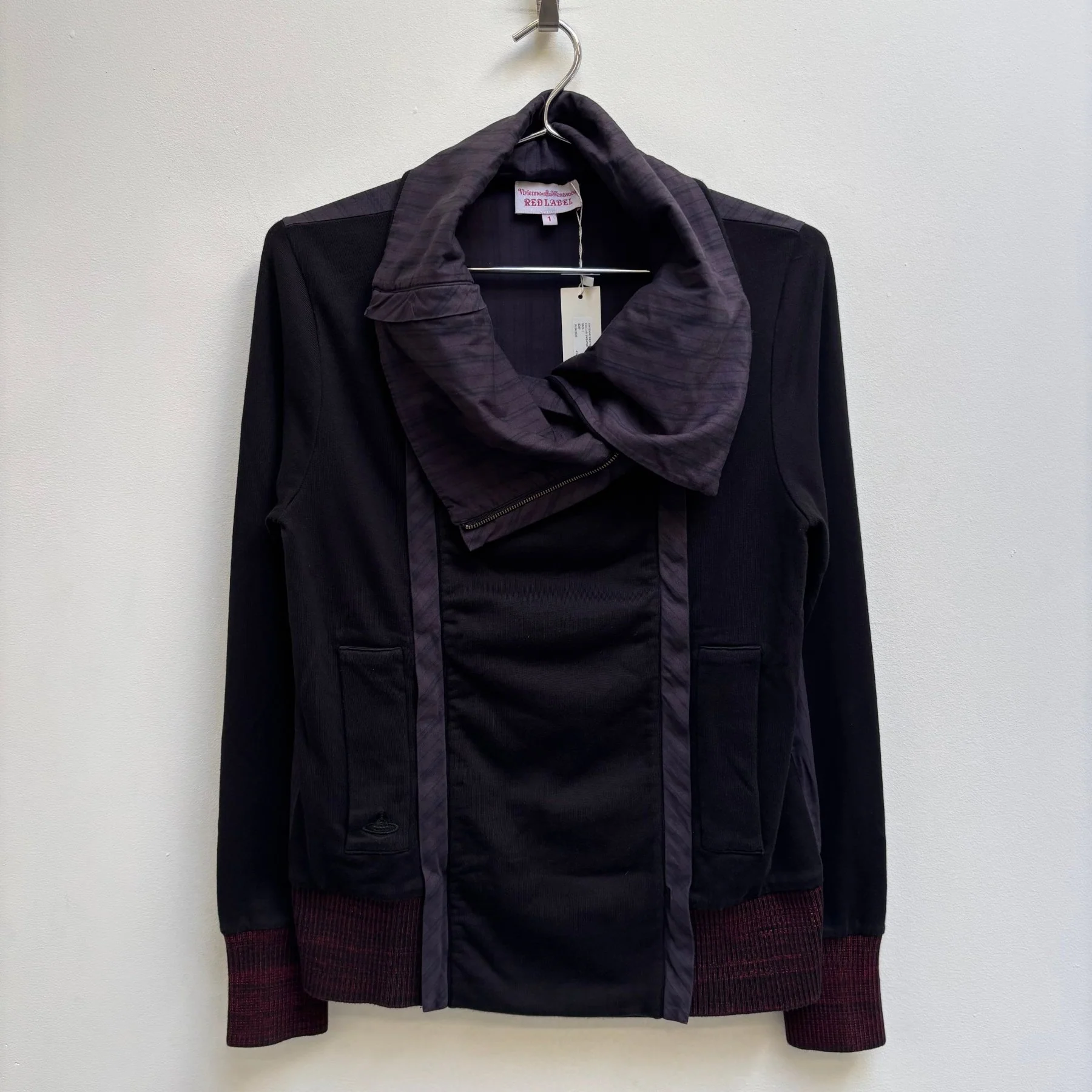 Vivienne Westwood Double Zipper Split Collar Sweater