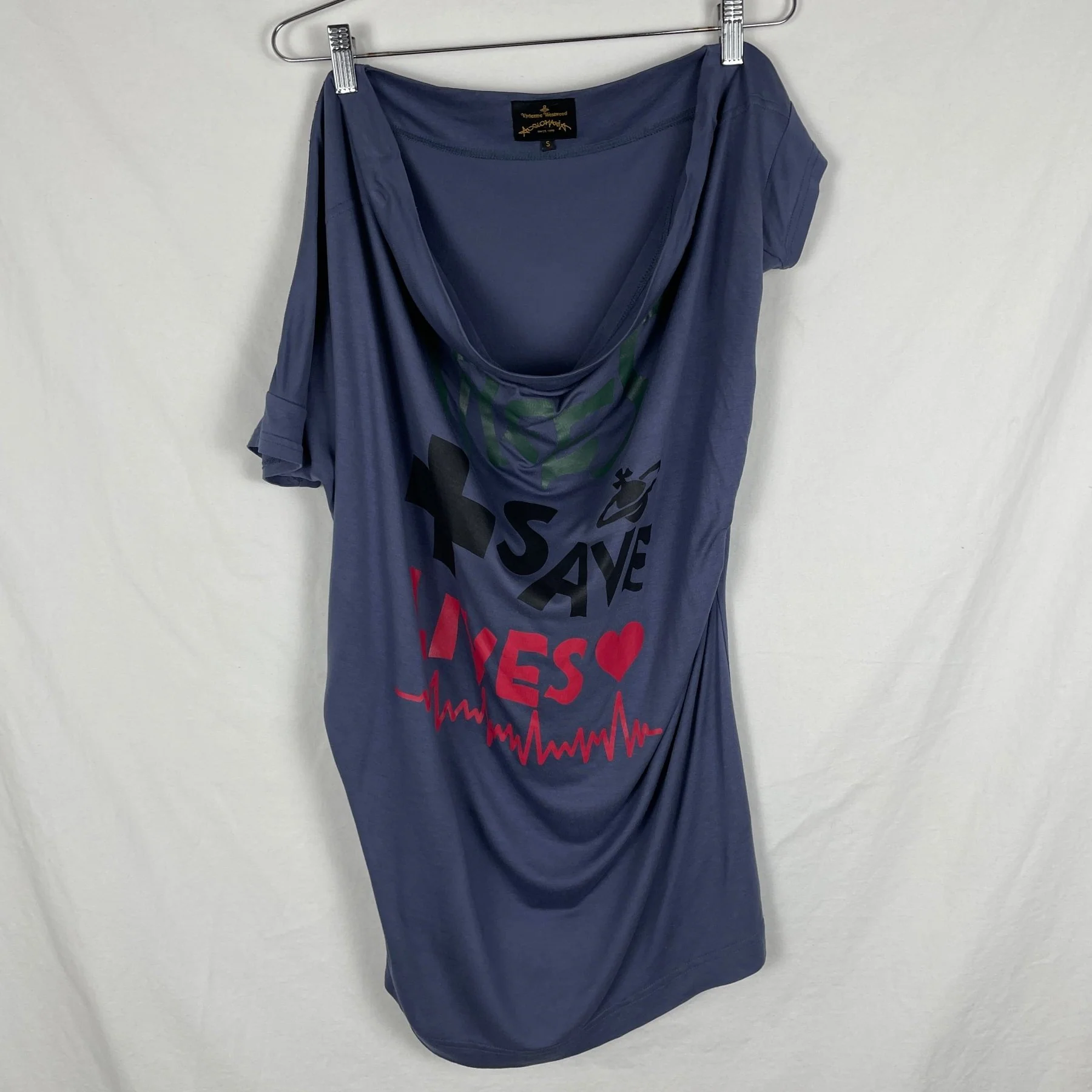 Vivienne Westwood "Trees Save Lives" Shawl Neck Tee