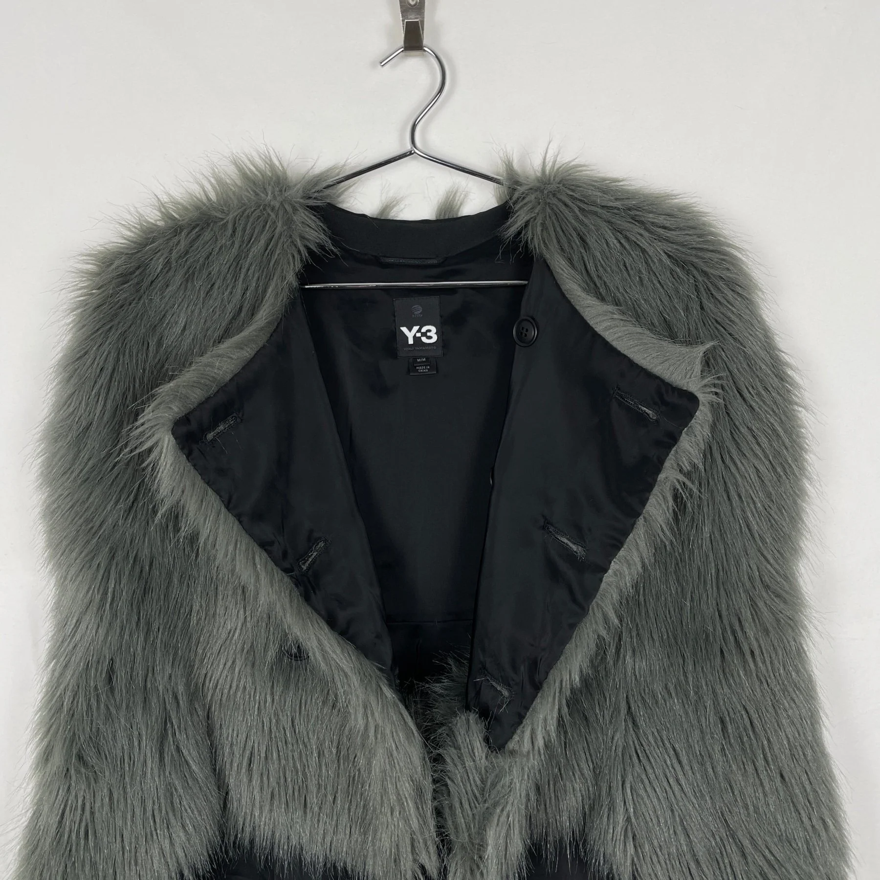 Y-3 Yohji Yamamoto Faux Fur Cape - Image 4