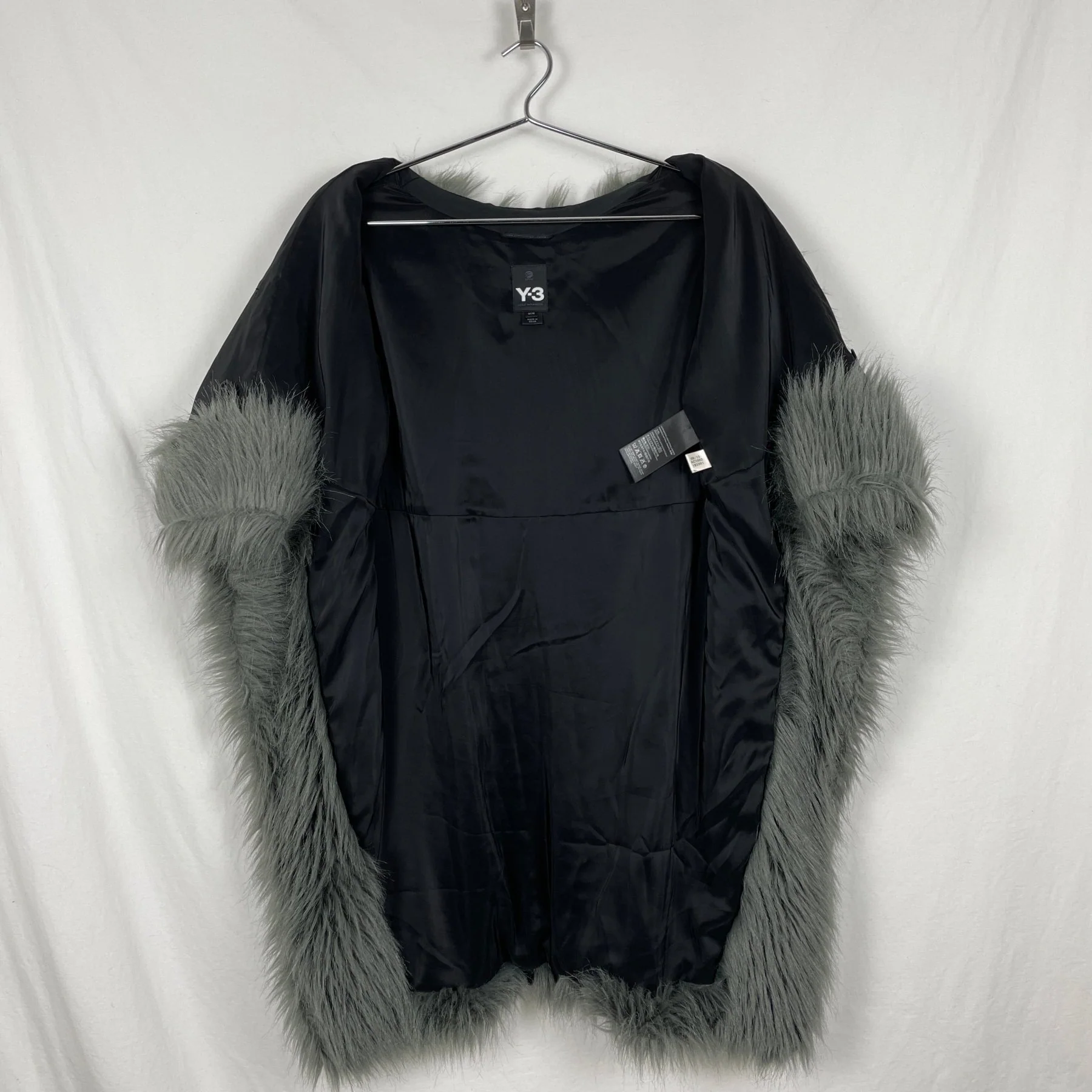 Y-3 Yohji Yamamoto Faux Fur Cape - Image 5
