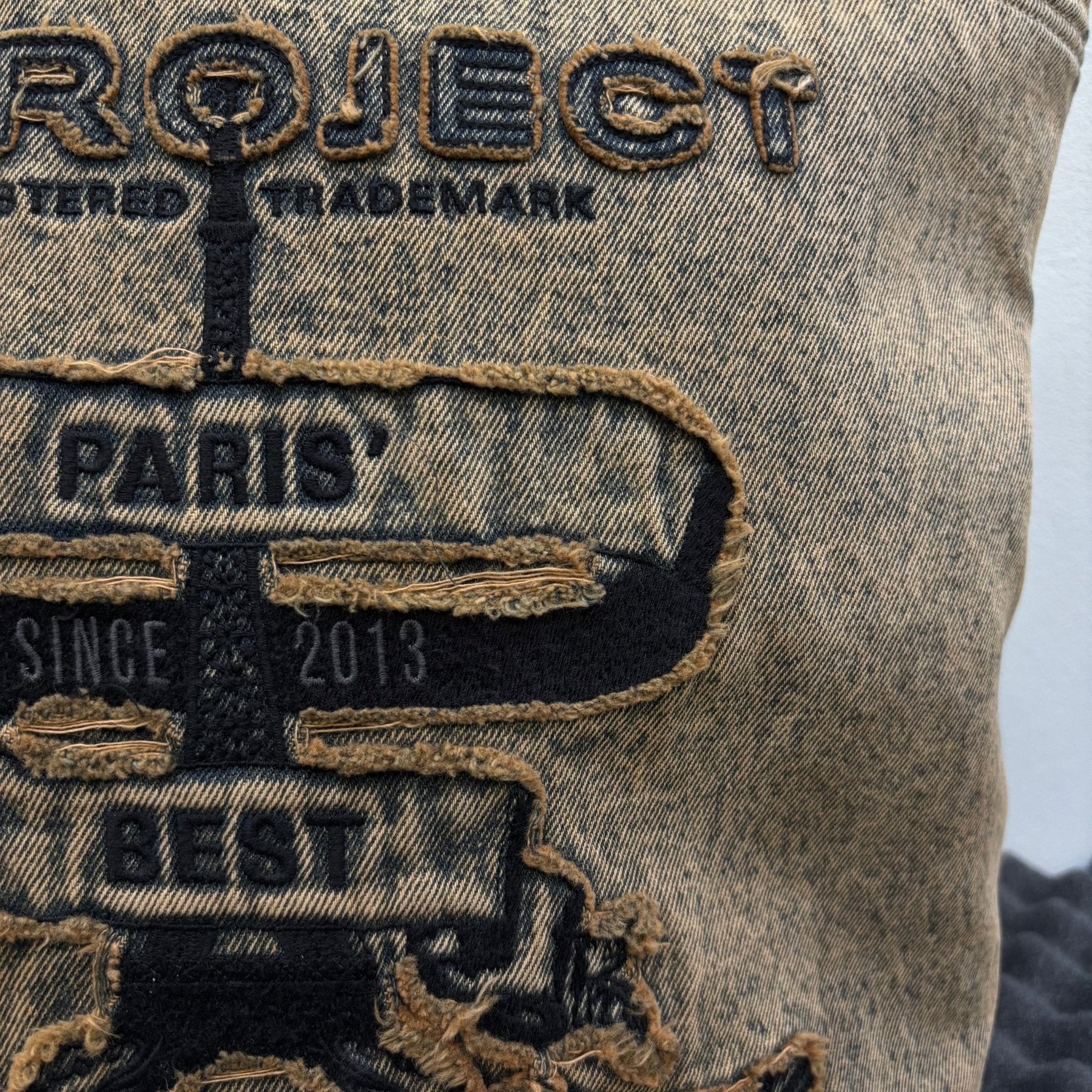 Y/Project Paris’ Best Distressed Denim Tote Bag - Image 7