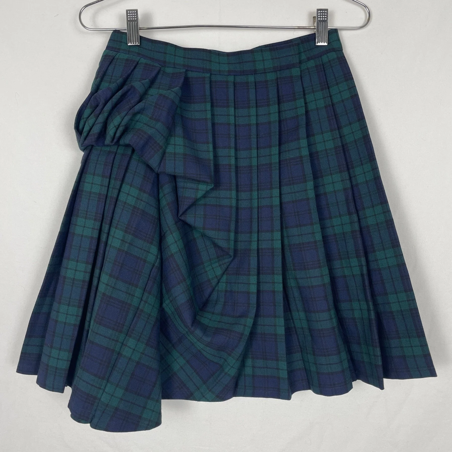 Y/Project Ruffled Pleated Plaid Skirt - Image 2