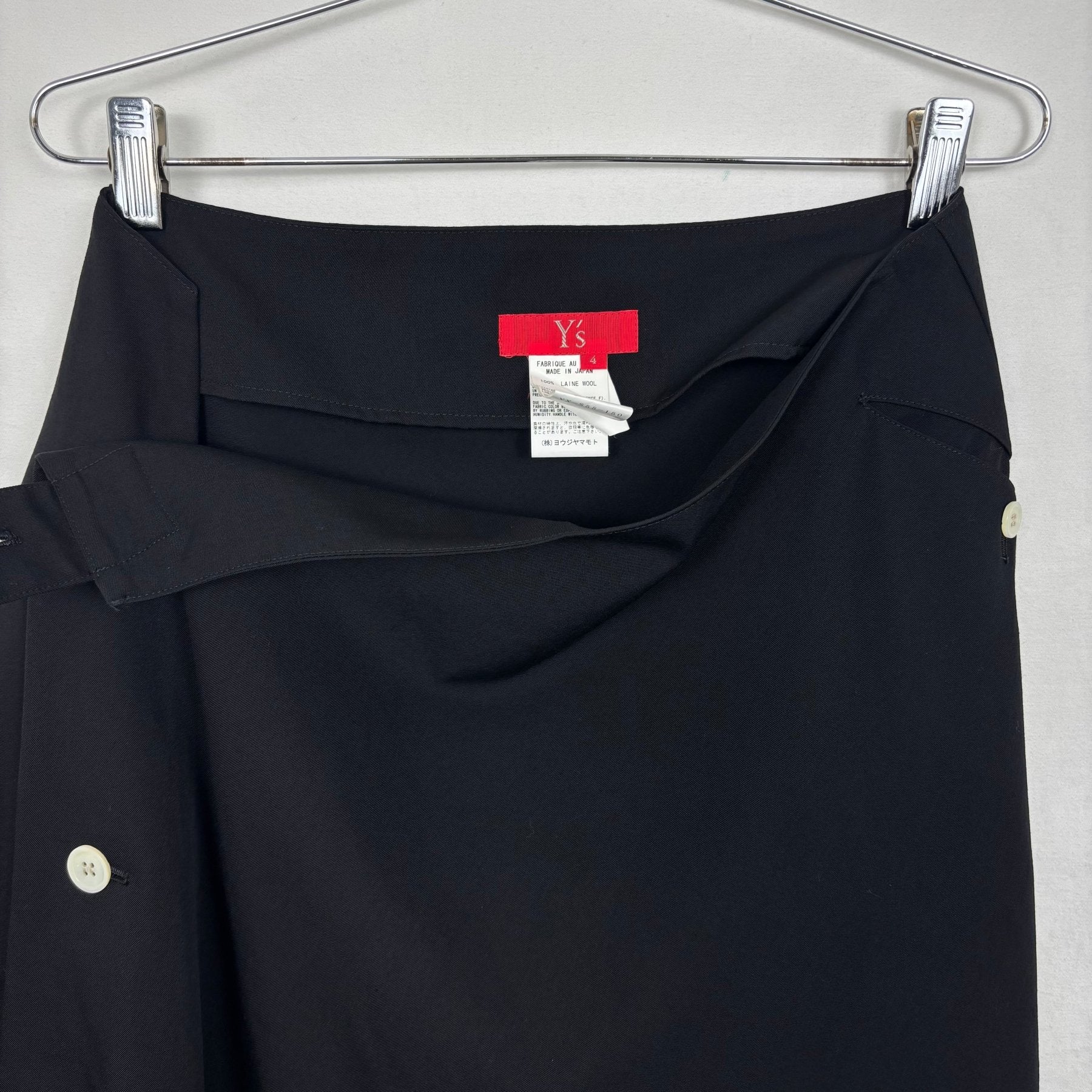 00s Yohji Yamamoto Y's Asymmetric Skirt - Image 9