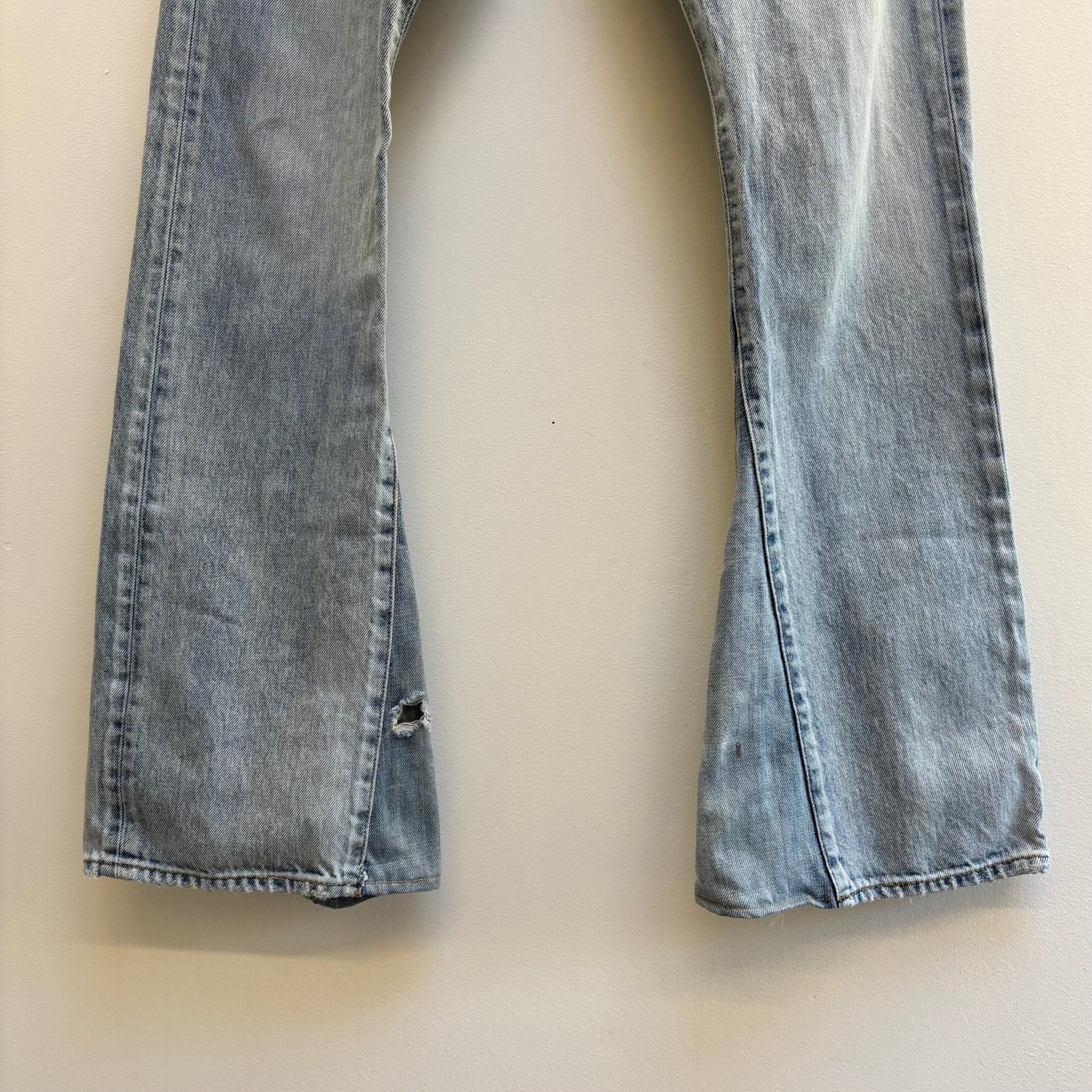 SS21 Yves Saint Laurent Bootleg Light Wash Jeans (altered) - Image 4